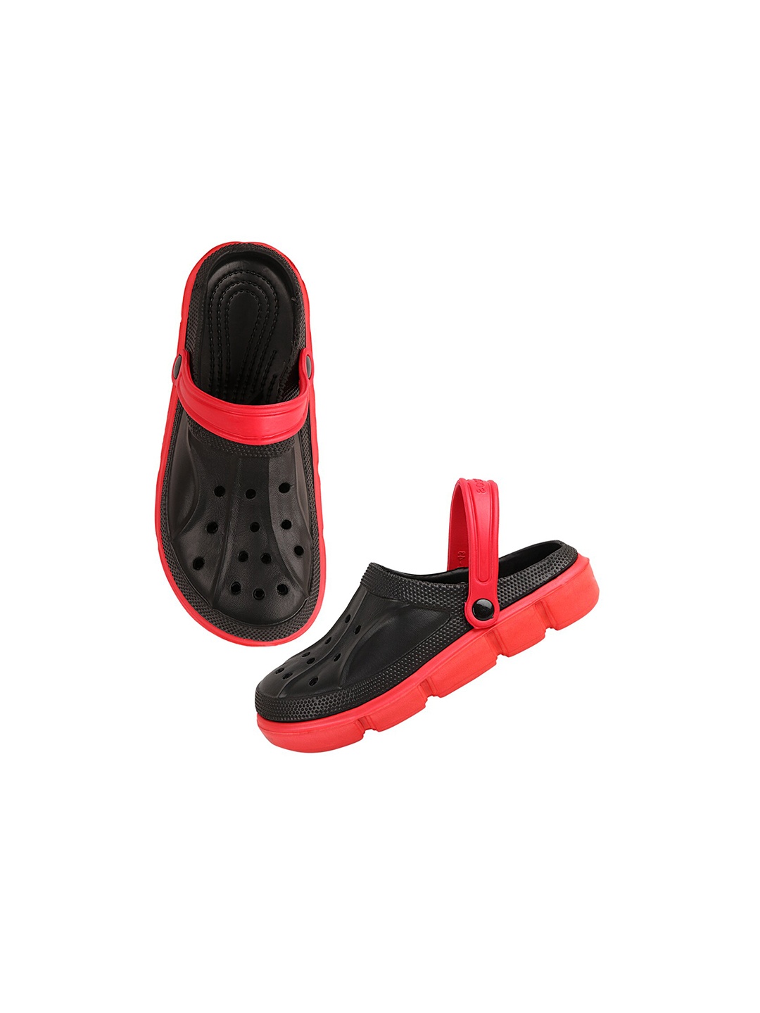 

Try Me Men Black & Red Clogs