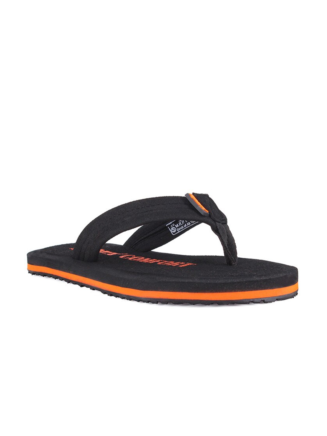 

Sparx Women Black & Orange Printed Thong Flip-Flops