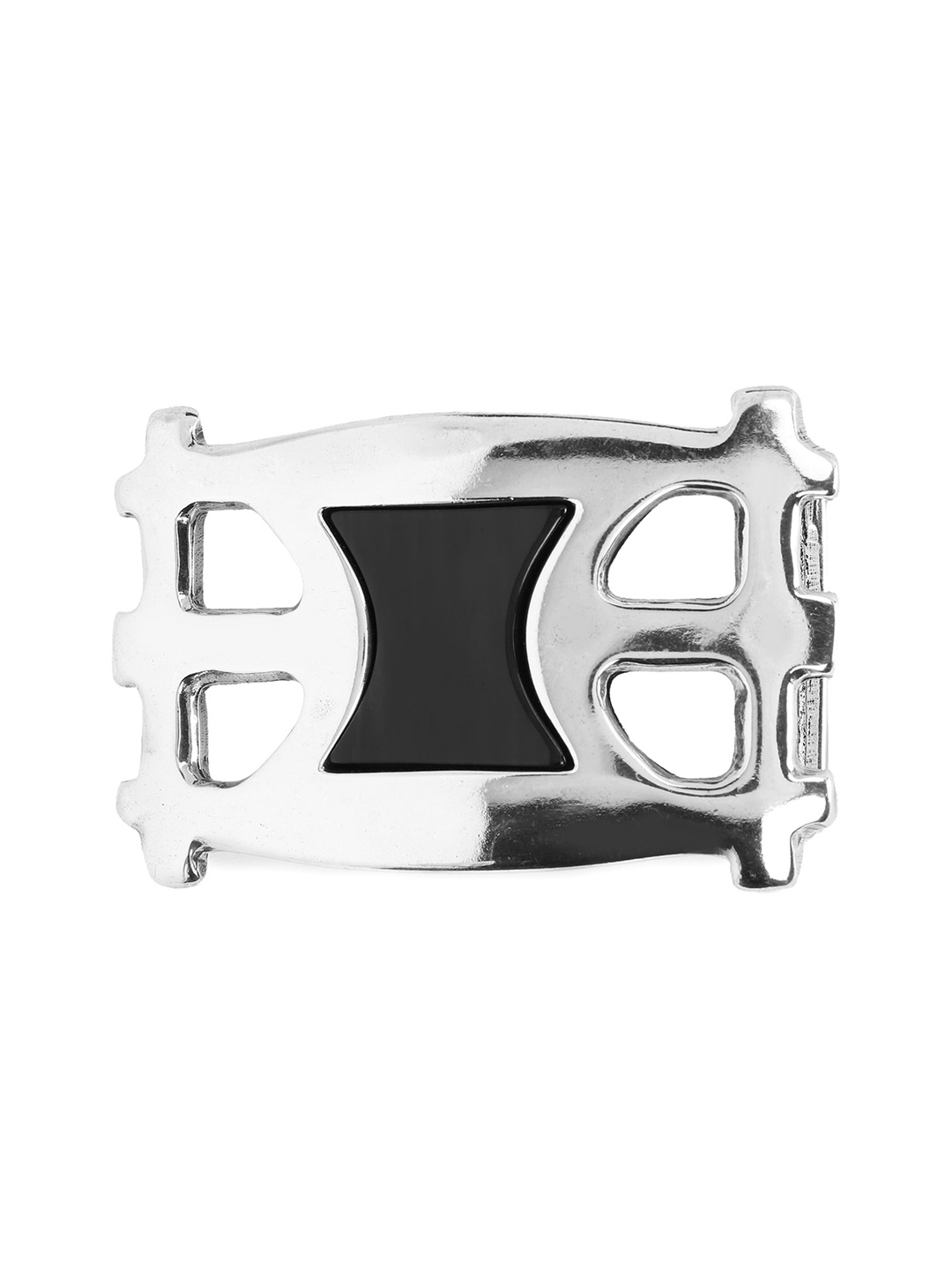 

ELLIOT RHODES Men Sculptural Horn Insert Buckle, Silver