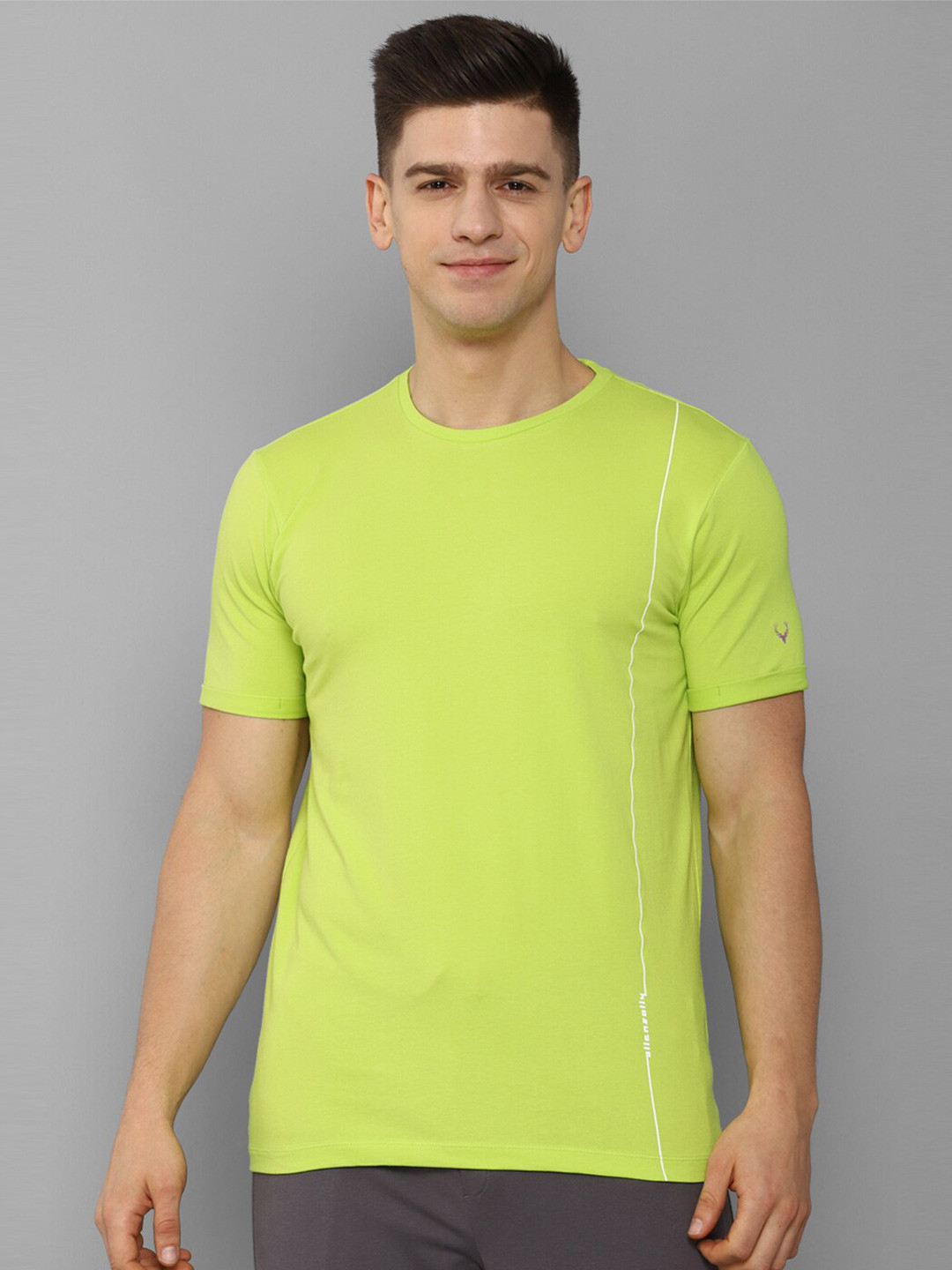 

Allen Solly Tribe Men Fluorescent Green Slim Fit T-shirt
