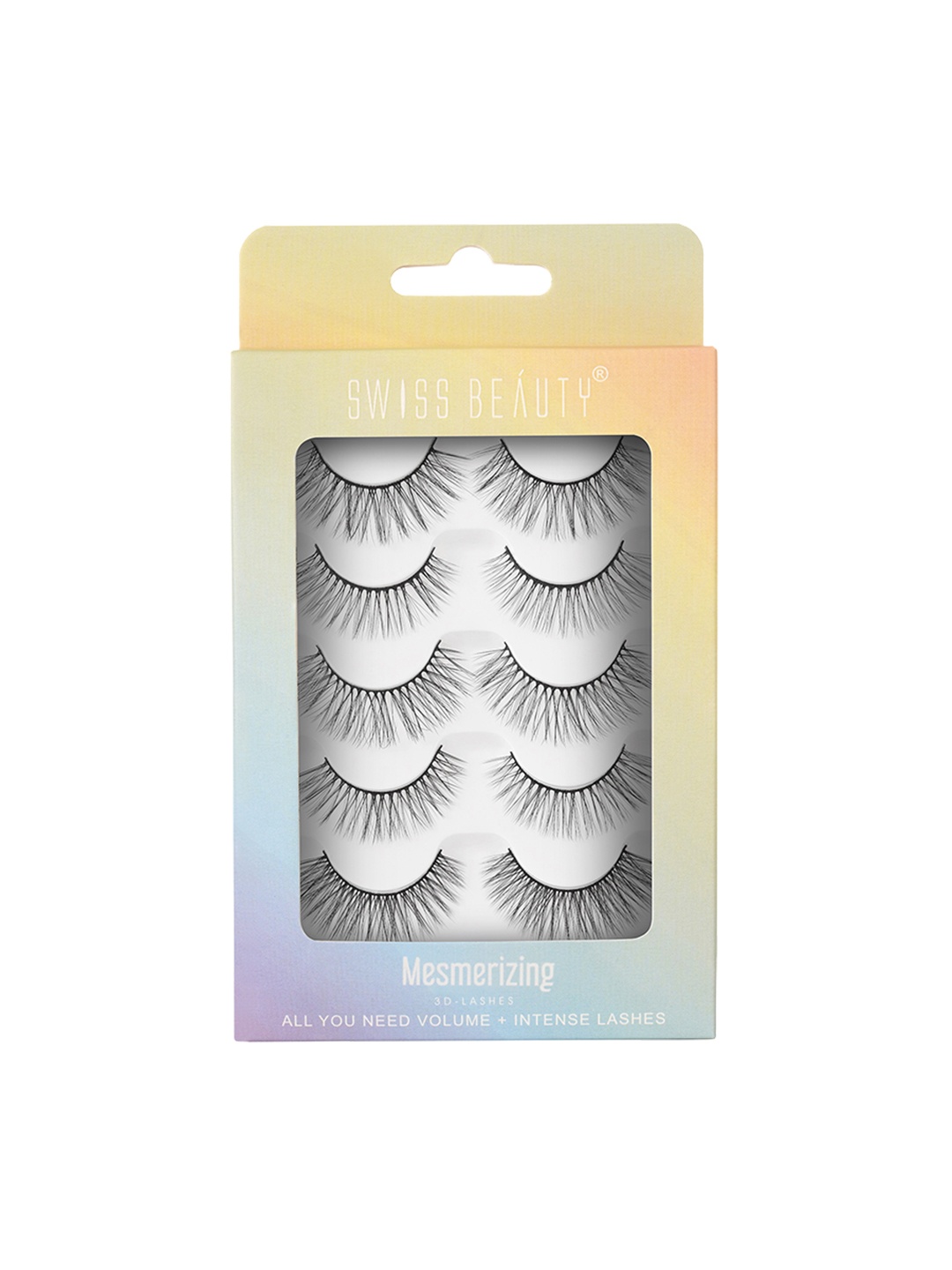 

SWISS BEAUTY Set of 5 3D False Eye Lashes - Mesmerizing, Black