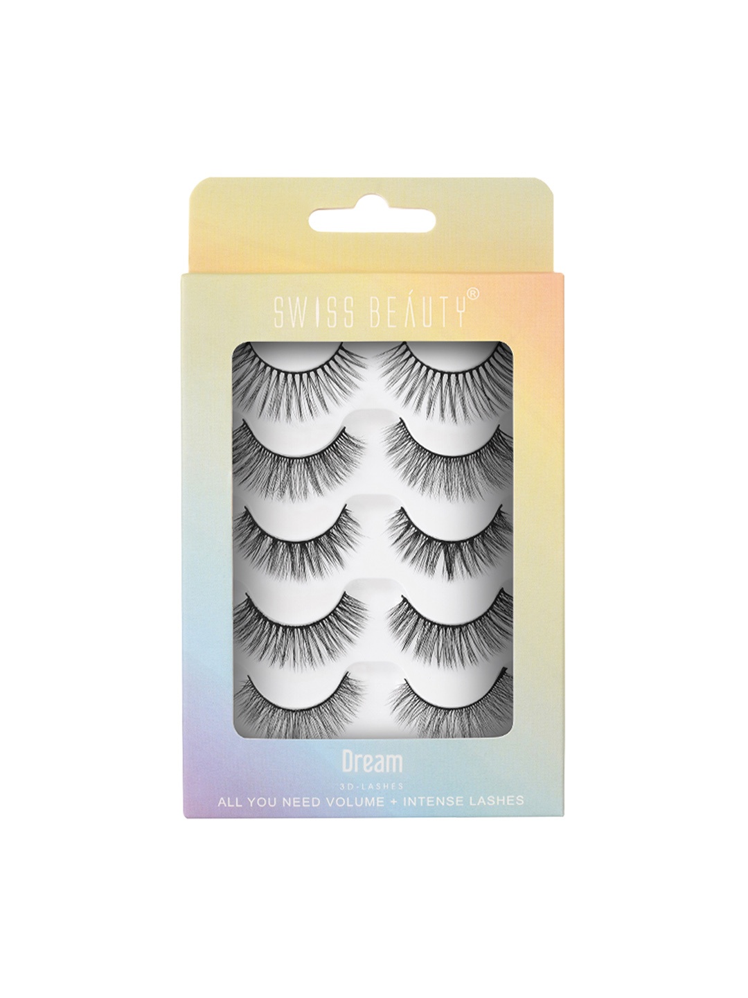 

SWISS BEAUTY Set of 5 3D False Eye Lashes - Dream, Black