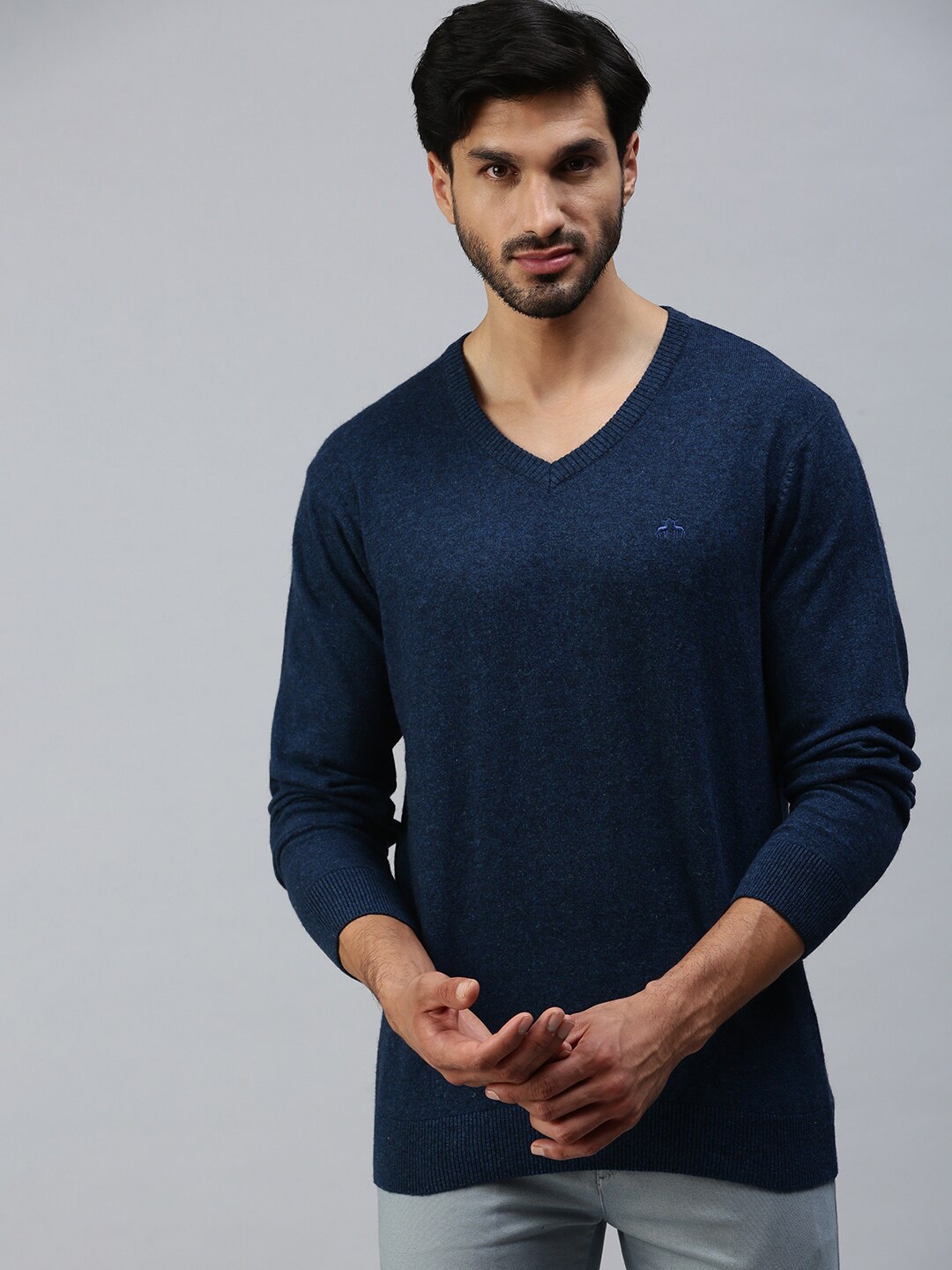 

98 Degree North Men Navy Blue Pullover