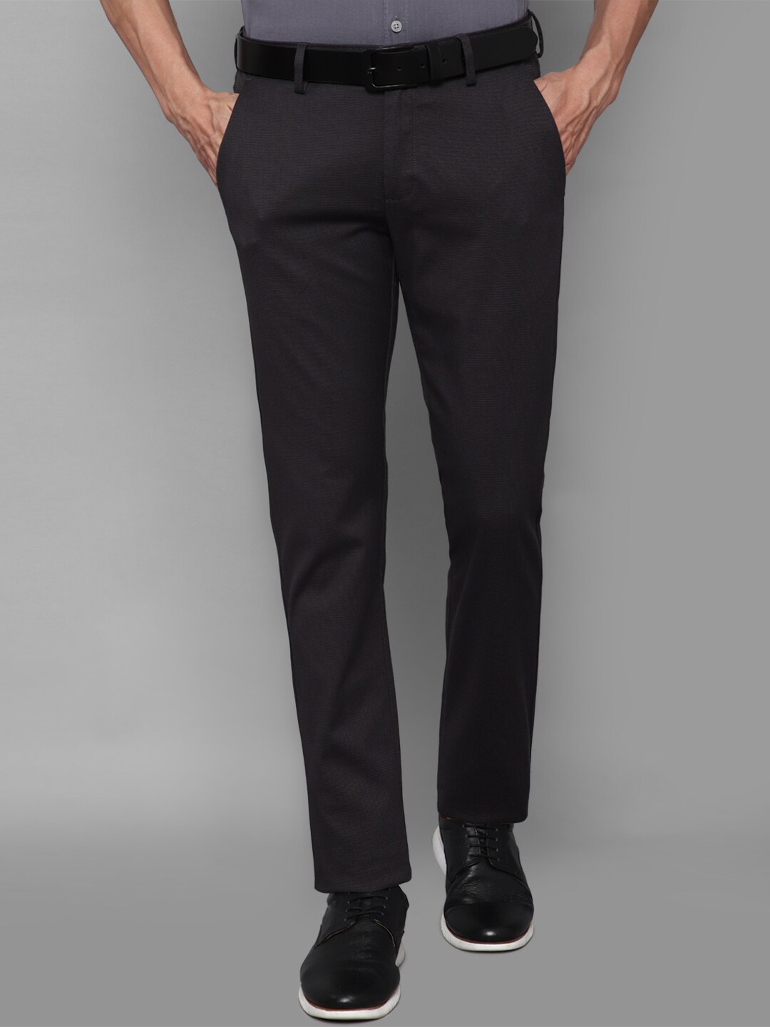 

Allen Solly Men Black Slim Fit Trousers