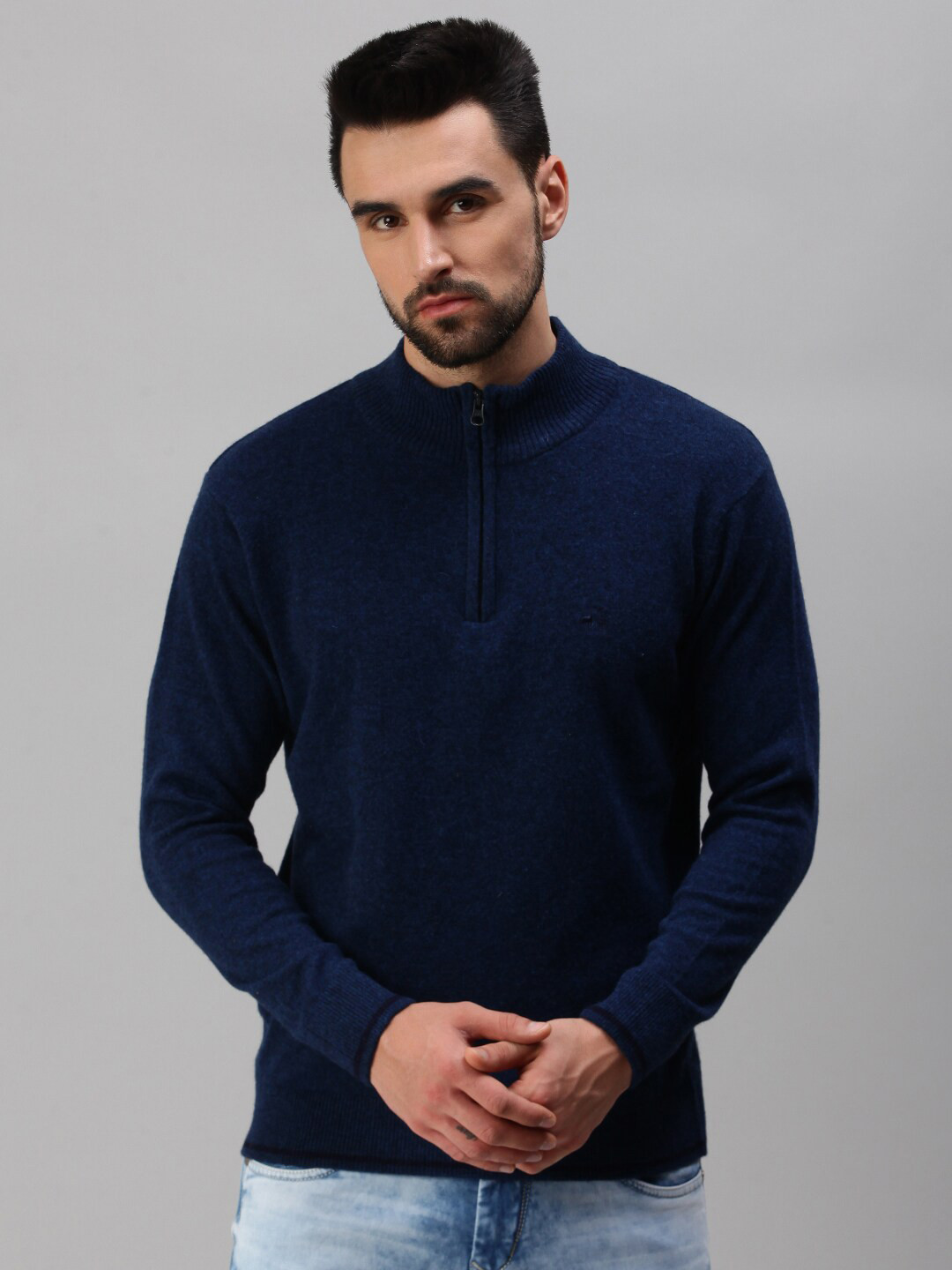 

98 Degree North Men Navy Blue Pullover