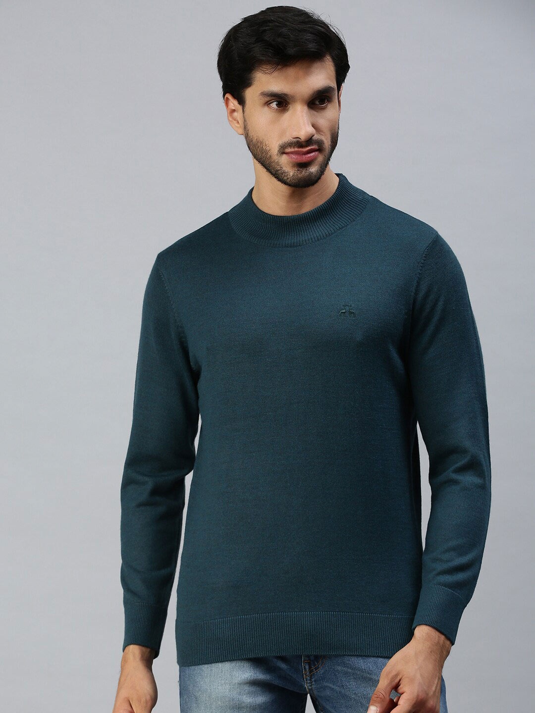 

98 Degree North Men Teal Pullover