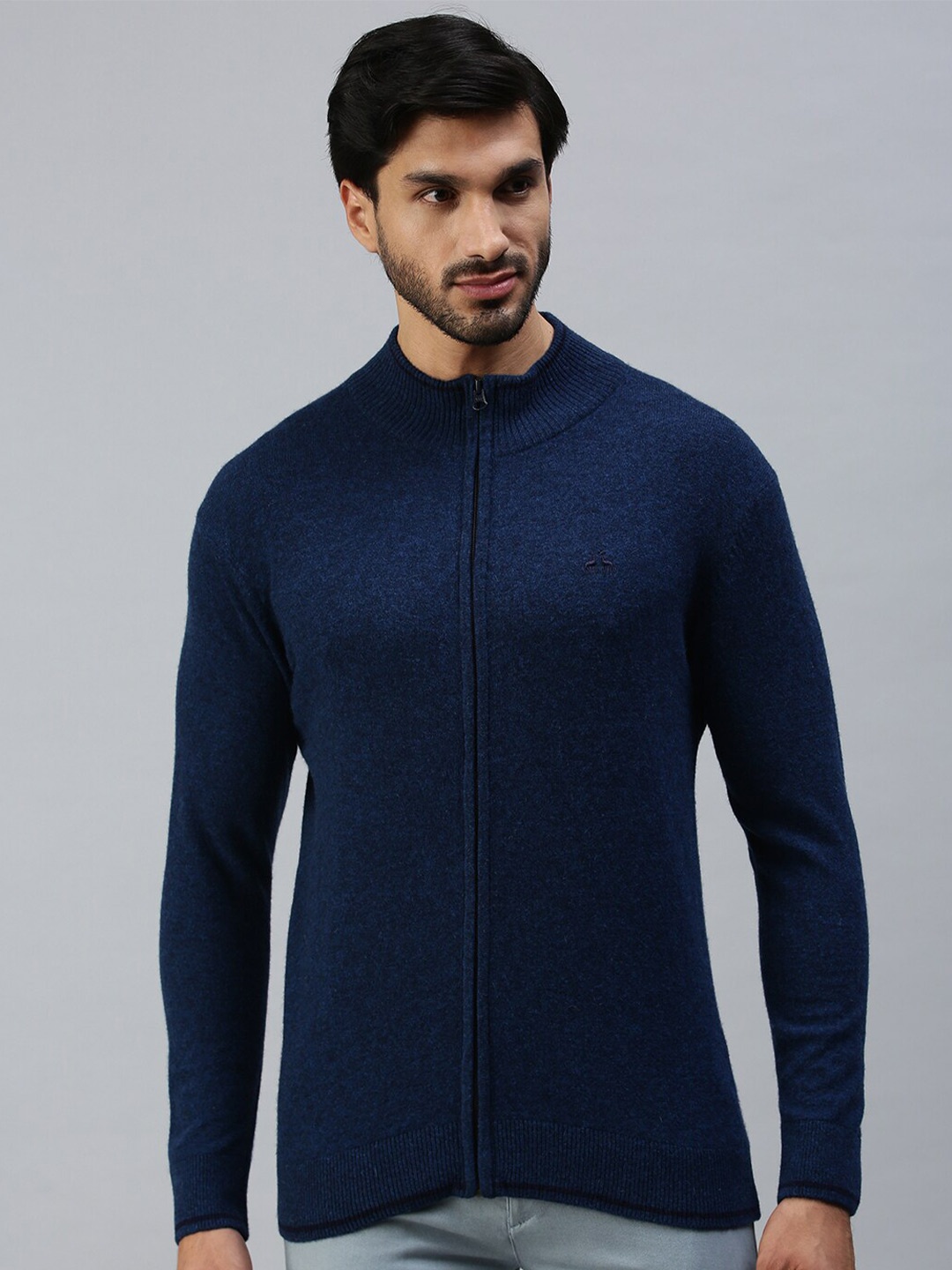 

98 Degree North Men Navy Blue Cardigan