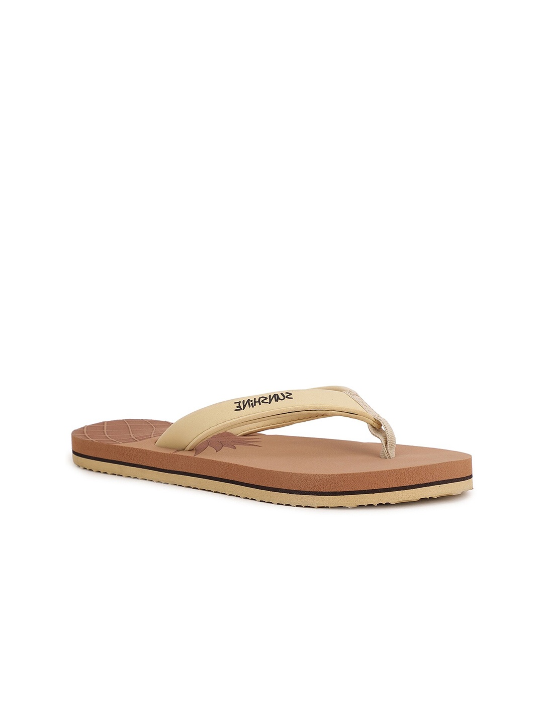 

Bata Women Brown & Beige Printed Thong Flip-Flops