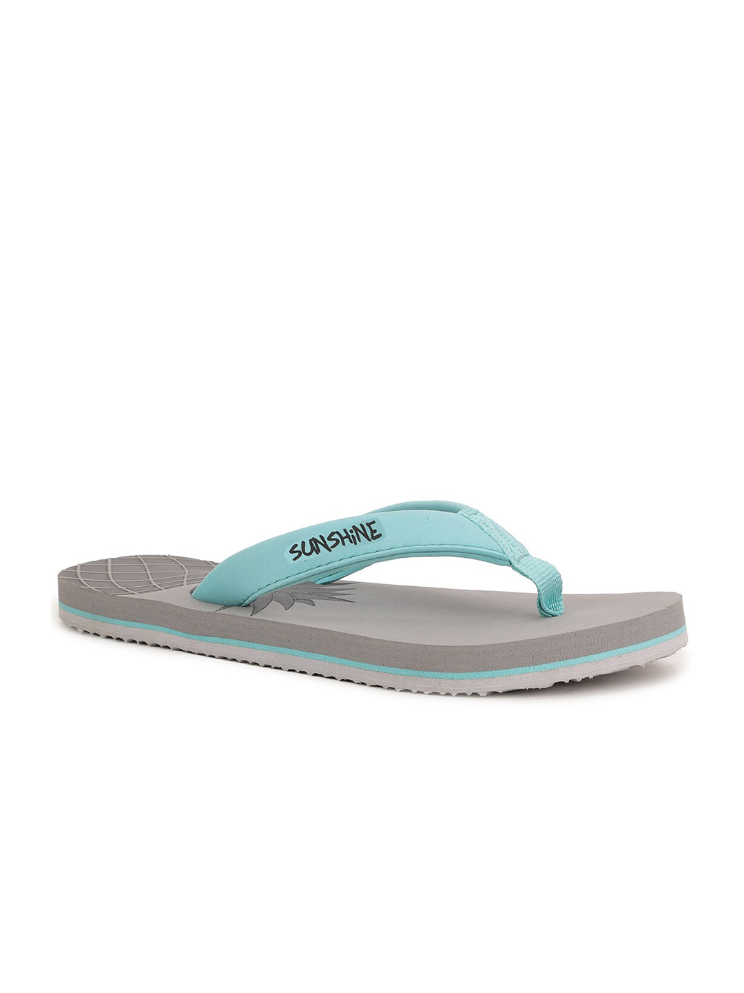 

Bata Women Green & Grey Printed Thong Flip-Flops