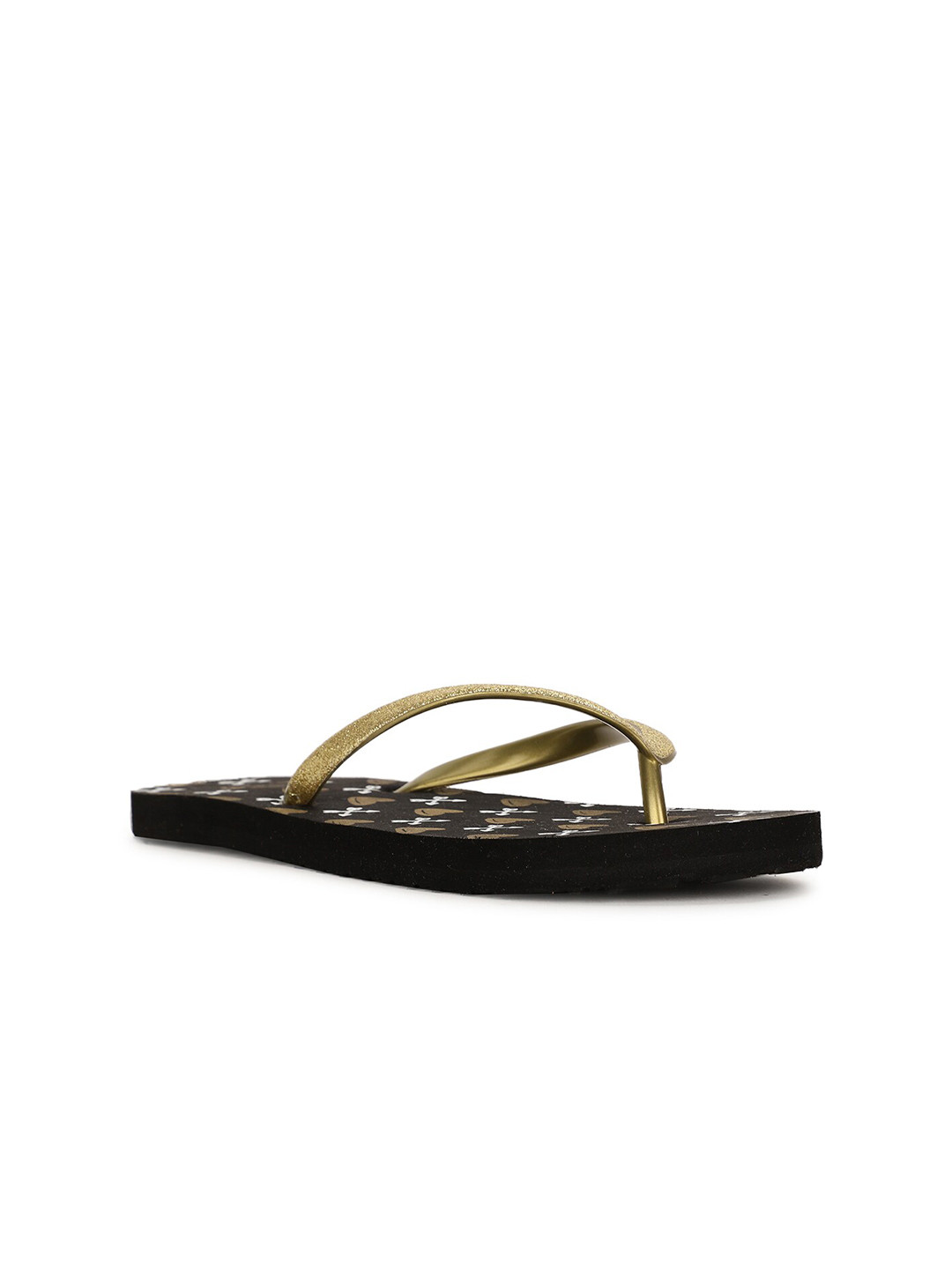 

Bata Women Black Printed Thong Flip-Flops