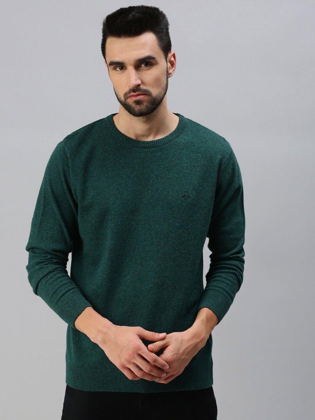 

98 Degree North Men Green Pullover