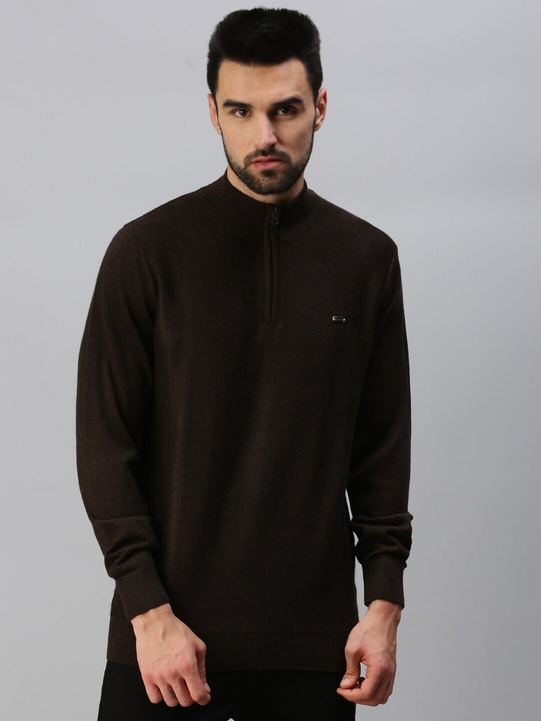 

98 Degree North Men Coffee Brown Pullover