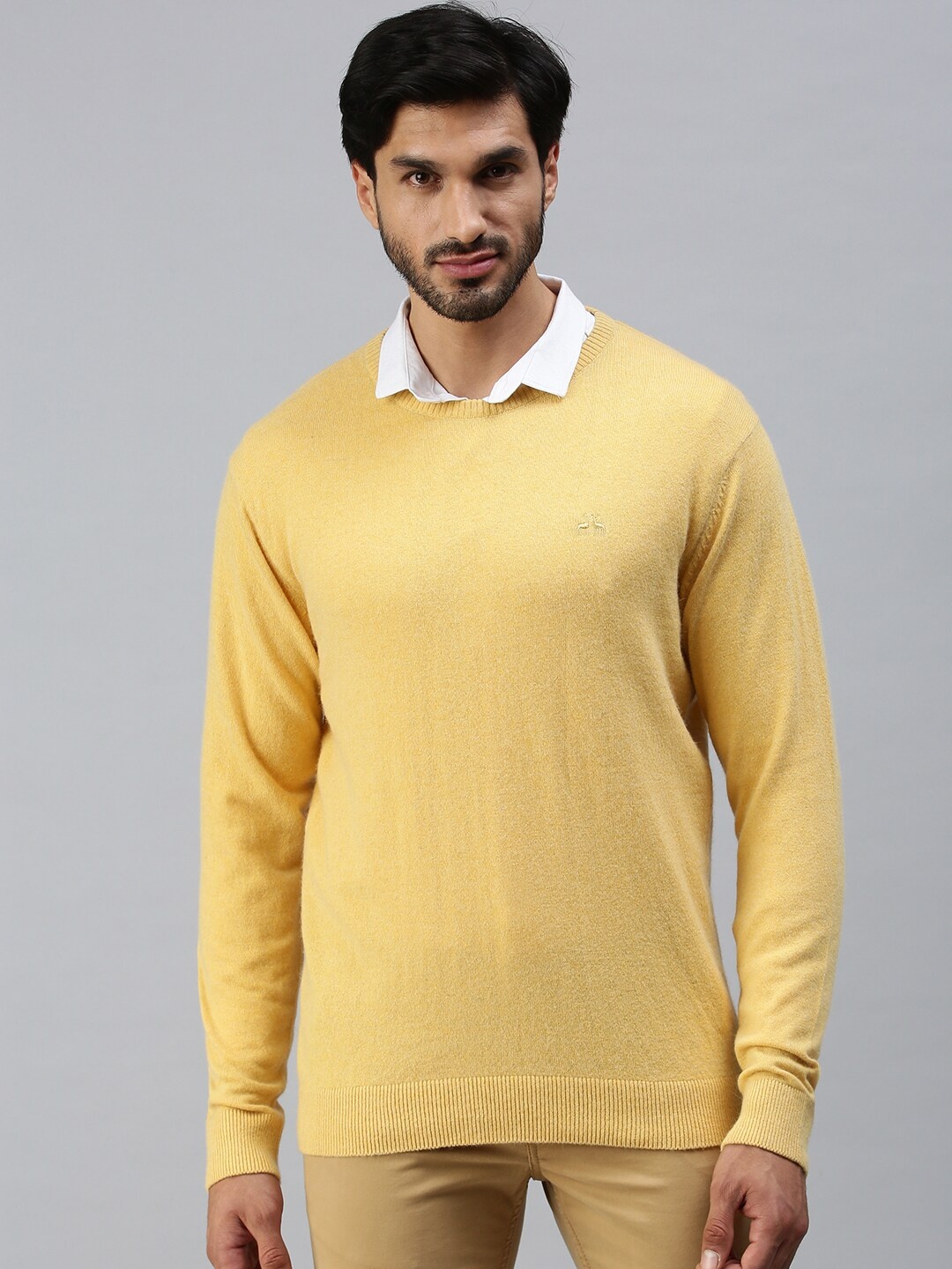 

98 Degree North Men Yellow Pullover