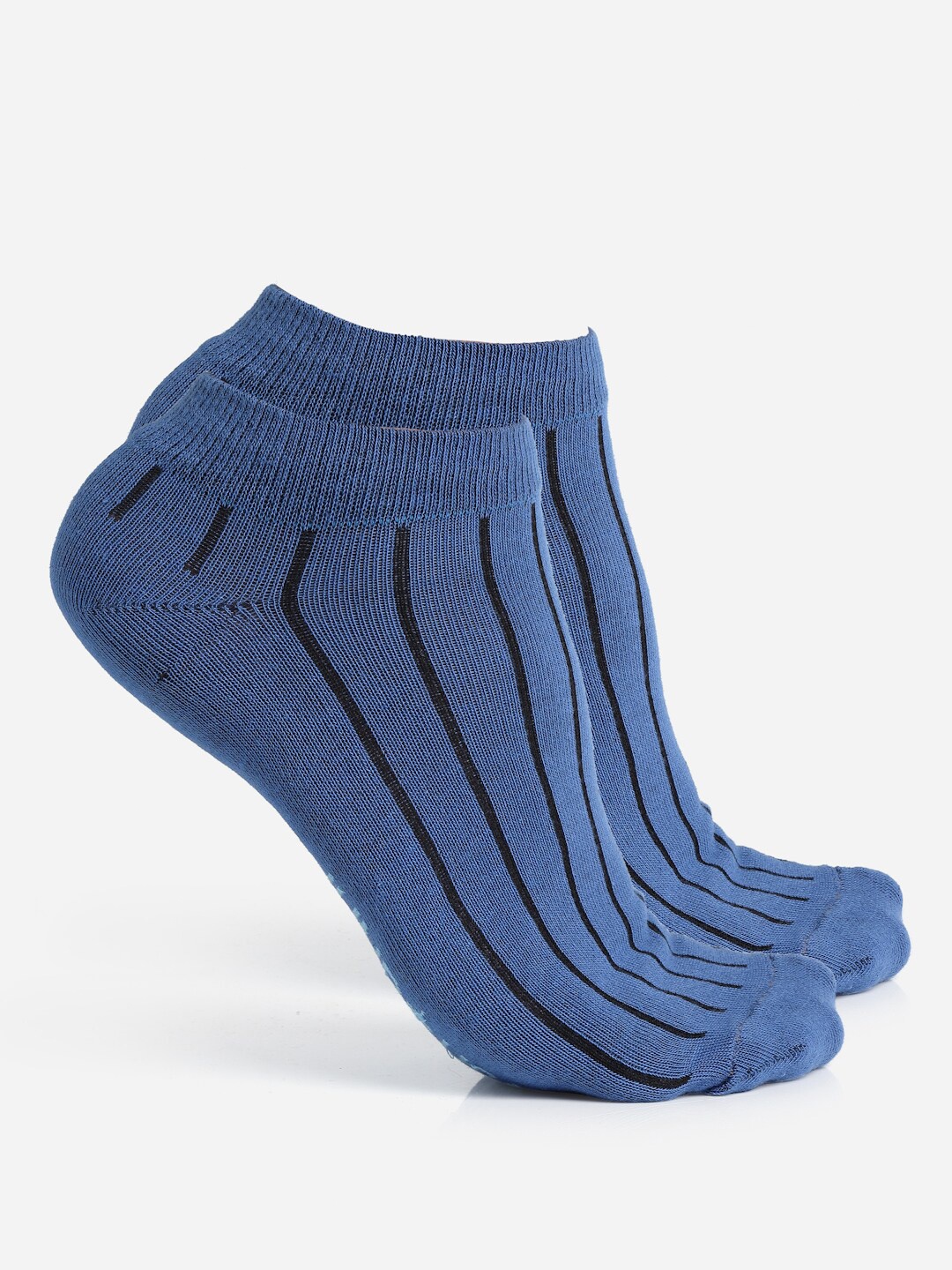 

JUMP USA Men Pack Of 3 Blue Ankle Length Socks