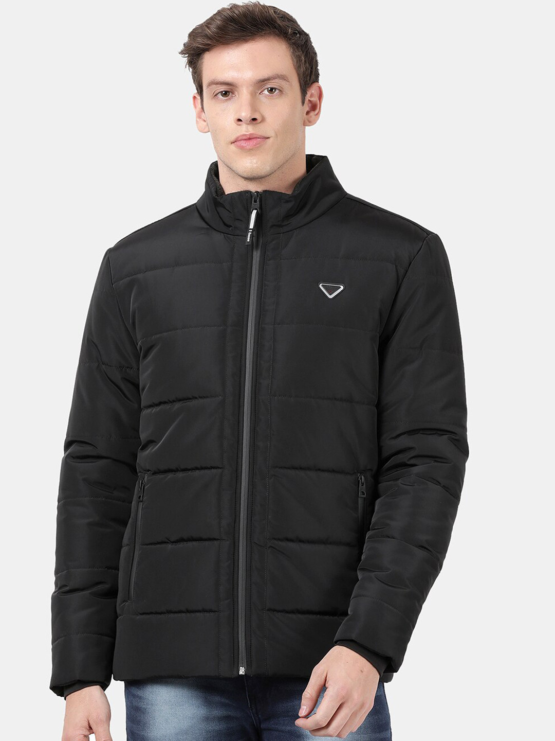 

t-base Men Black Windcheater Puffer Jacket