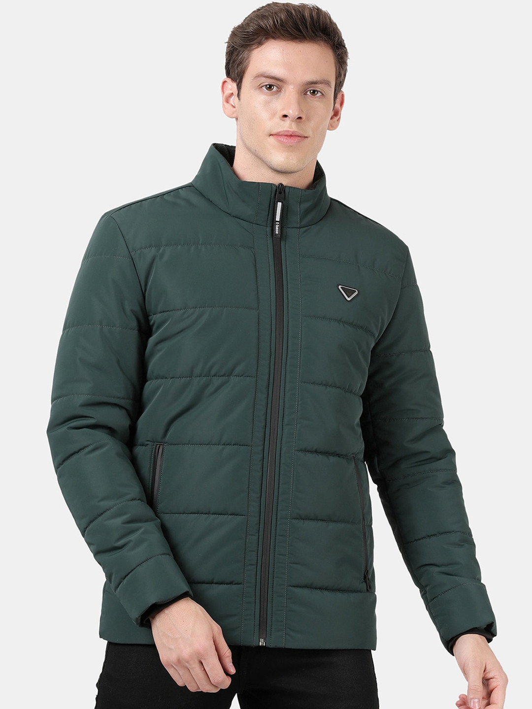 

t-base Men Green Windcheater Padded Jacket