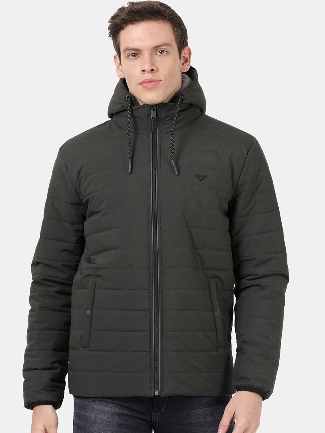 

t-base Men Green Windcheater Puffer Jacket