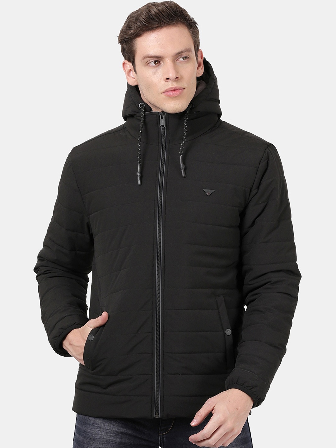 

t-base Men Black Windcheater Padded Jacket