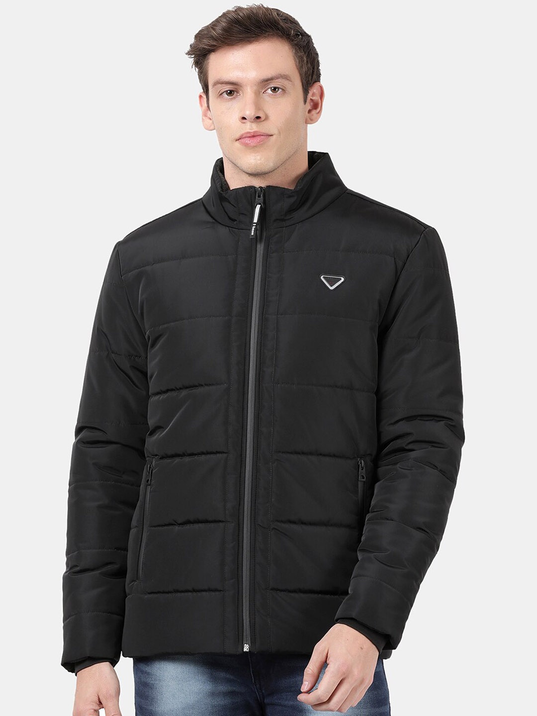 

t-base Men Black Windcheater Puffer Jacket