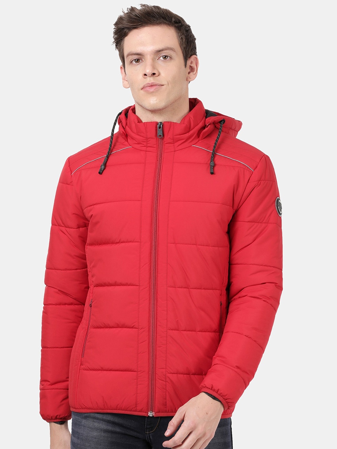 

t-base Men Red Windcheater Puffer Jacket