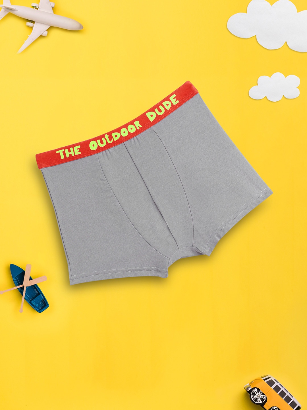 

XY Life Kids Boys Grey Solid Solid IntelliSoft Tencel Modal Playmate Trunk