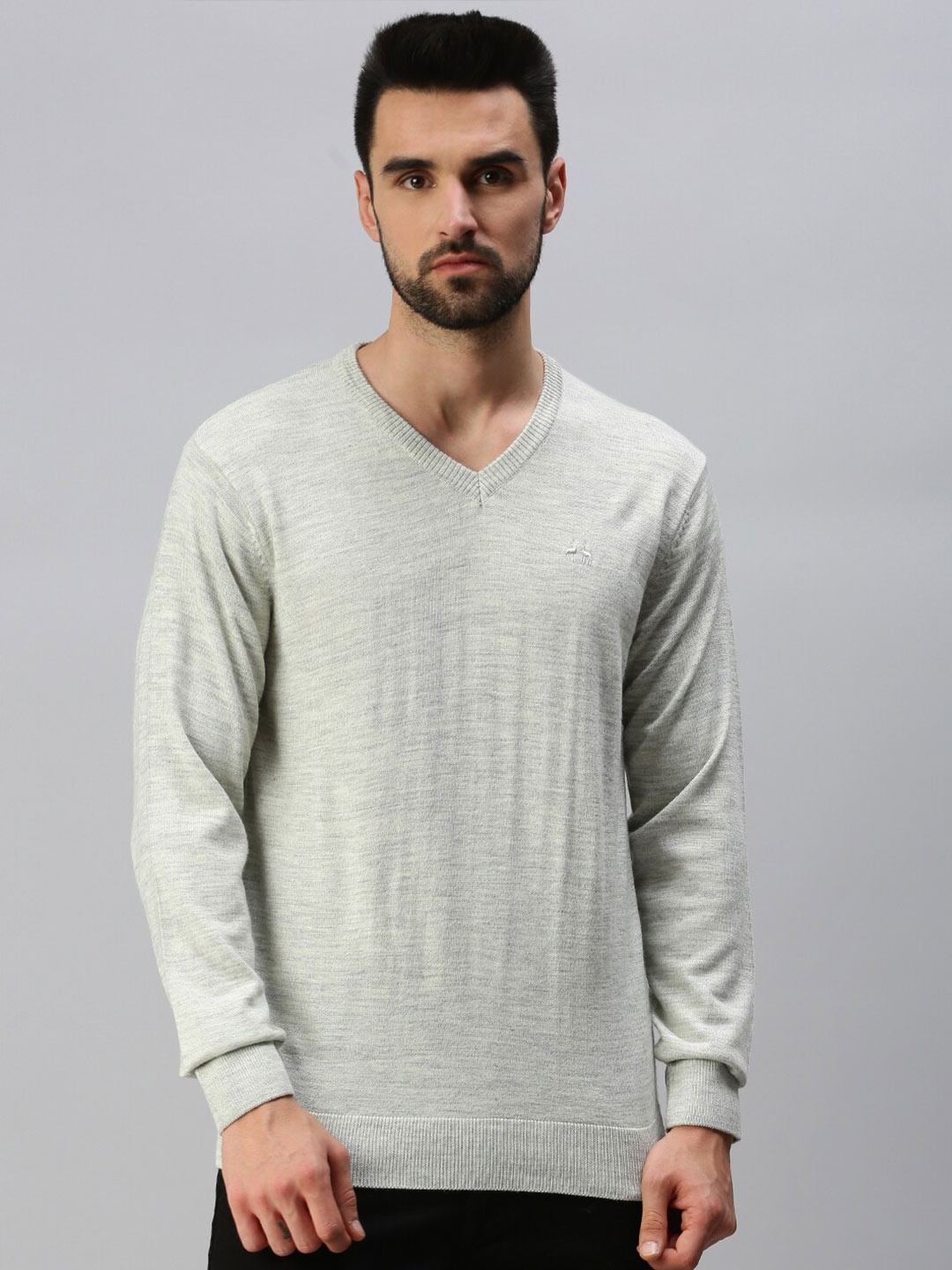 

98 Degree North Men Grey Pullover
