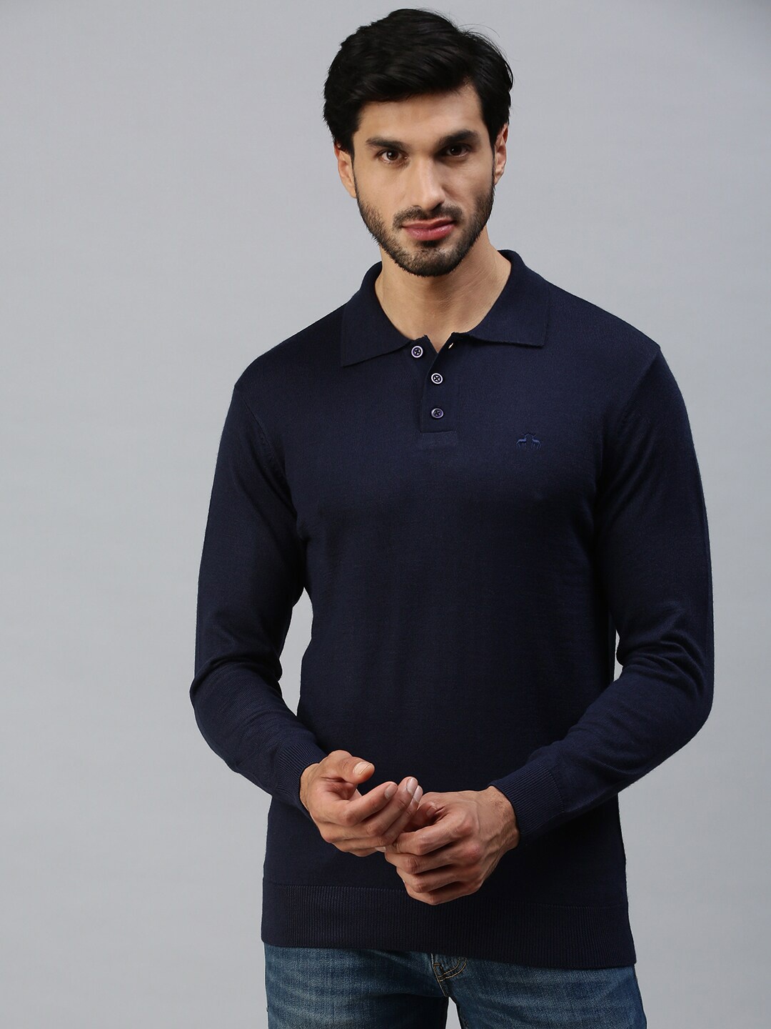 

98 Degree North Men Navy Blue Pullover
