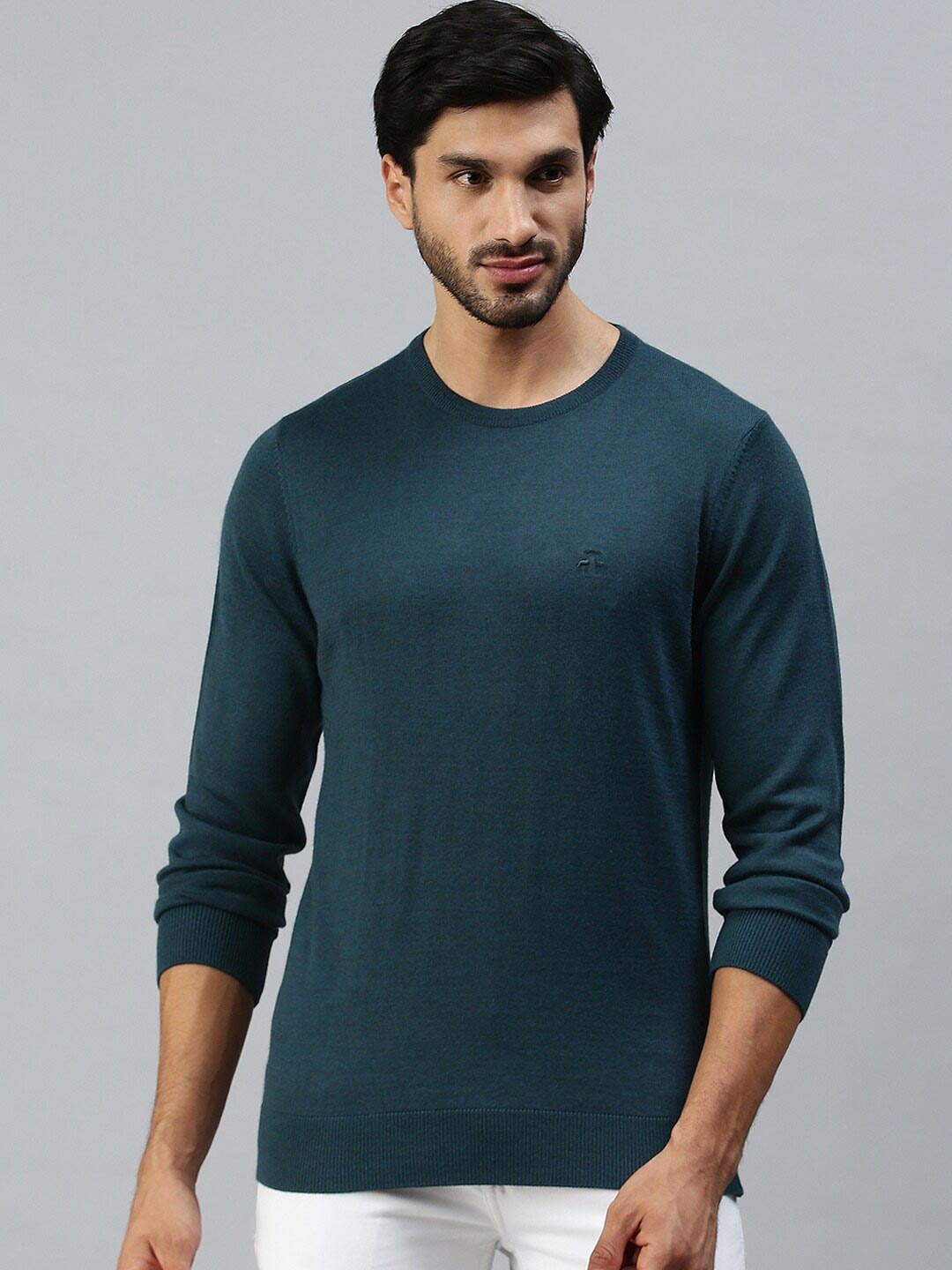 

98 Degree North Men Teal Pullover