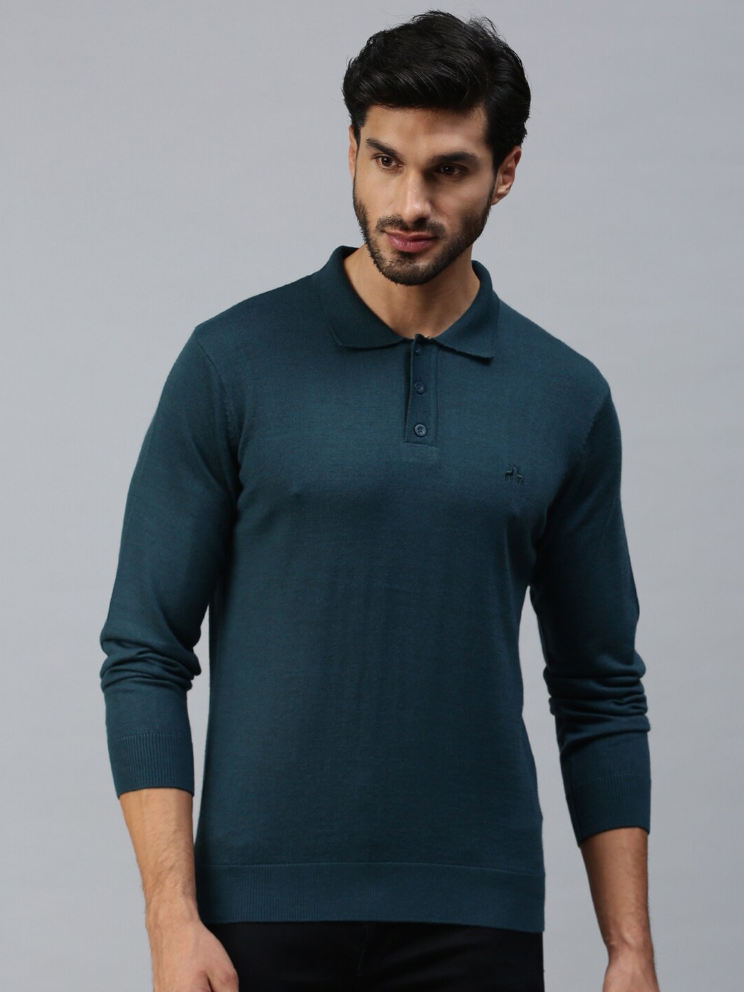 

98 Degree North Men Teal Pullover