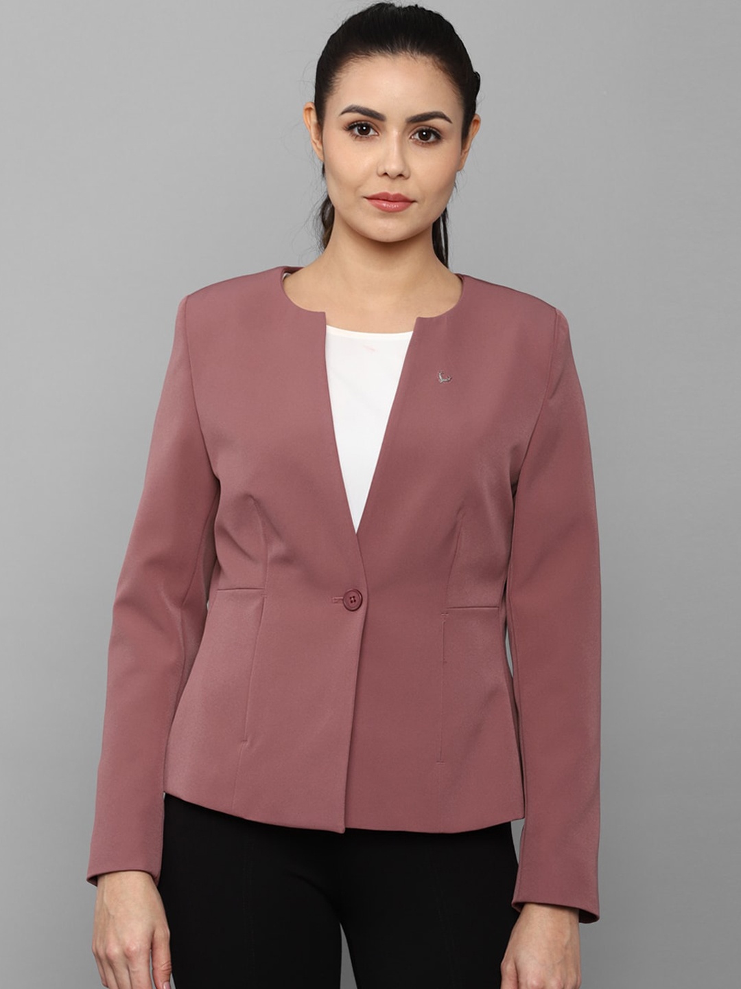 

Allen Solly Woman Women Pink Solid Blazers