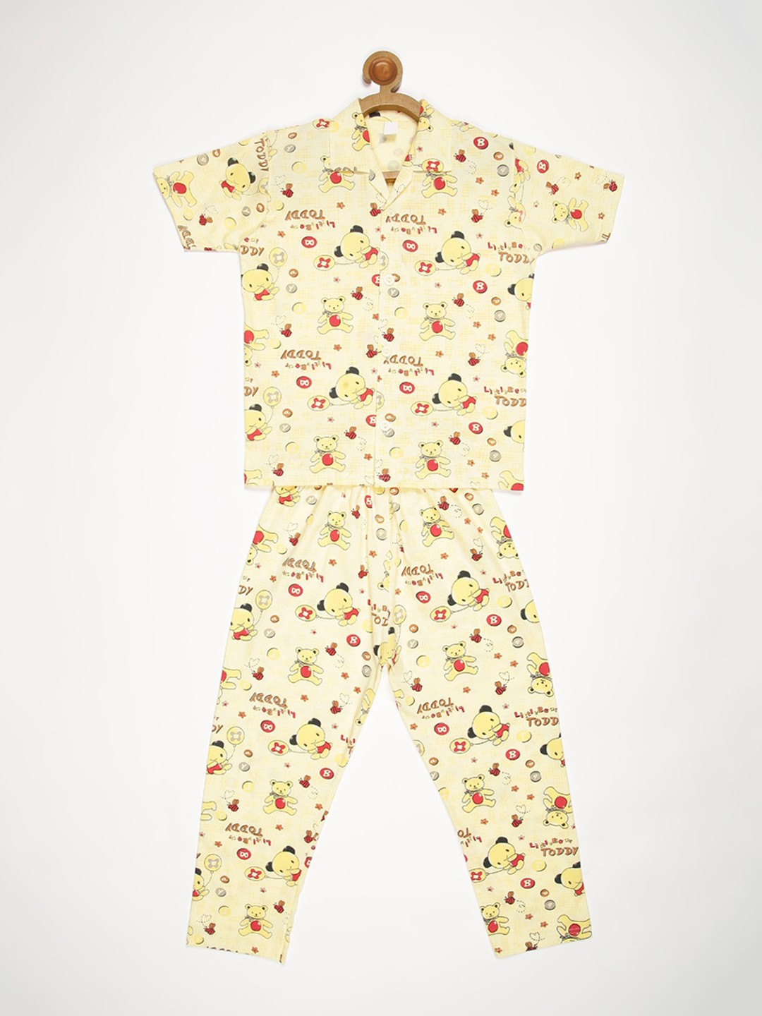 

V2 Value & Variety Boys Yellow & Red Printed Night suit