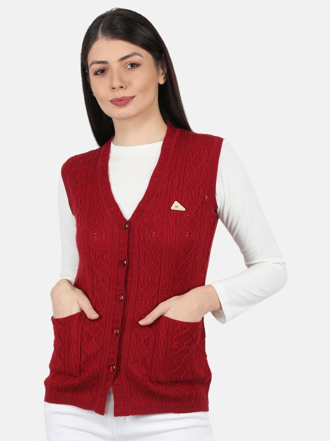 

Monte Carlo Women Maroon Cardigan
