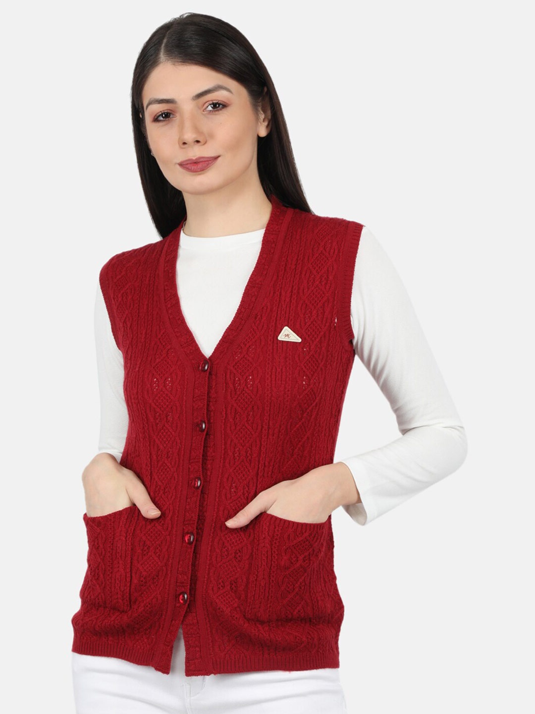 

Monte Carlo Women Maroon Cardigan