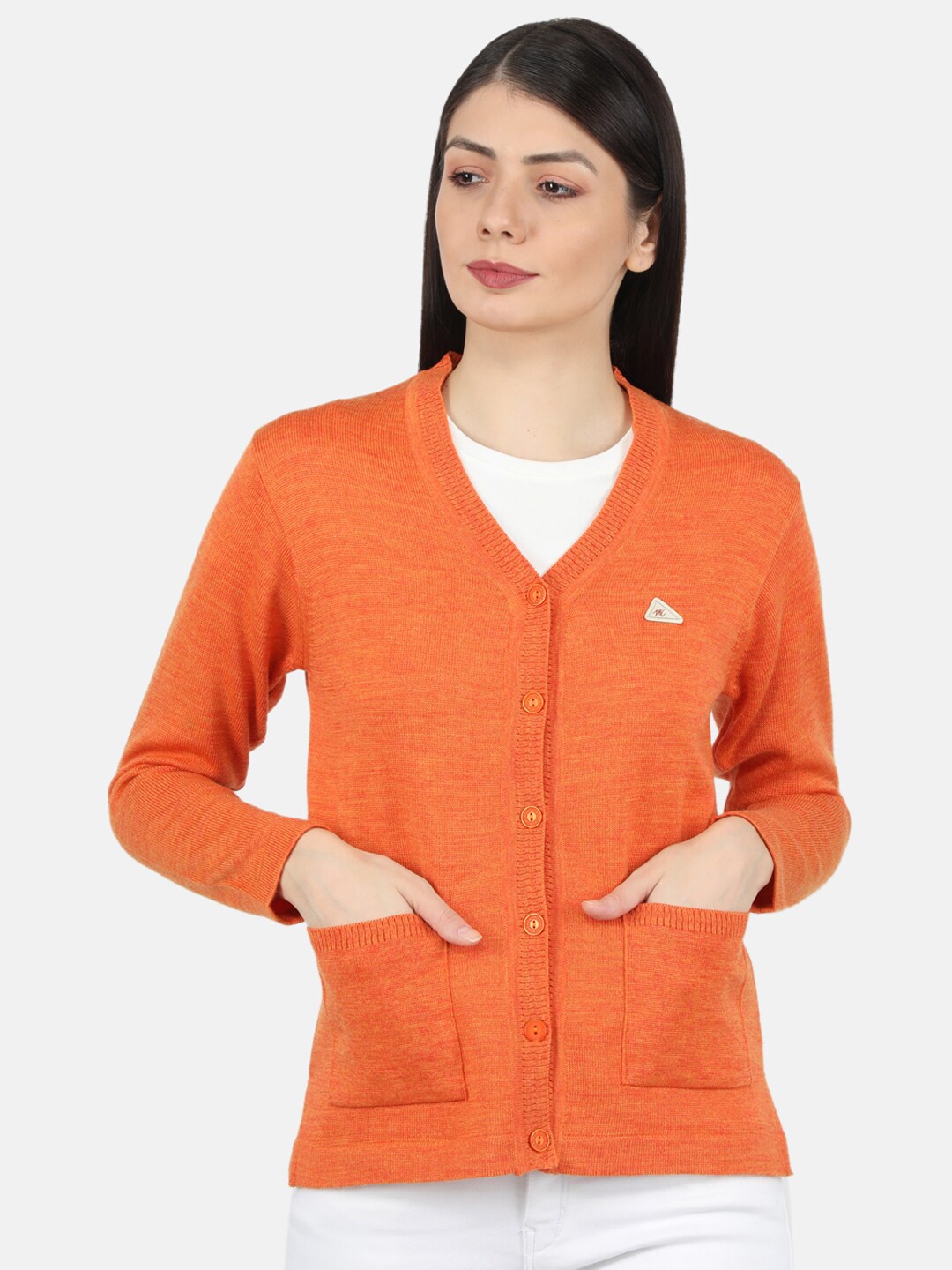 

Monte Carlo Women Orange Cardigan