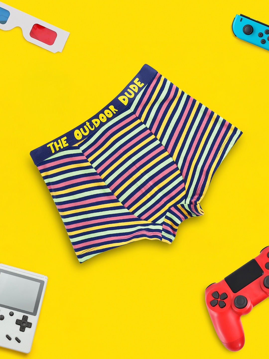 

XY Life Boys Navy Blue Stripes Arcade IntelliSoft Tencel Modal Trunks
