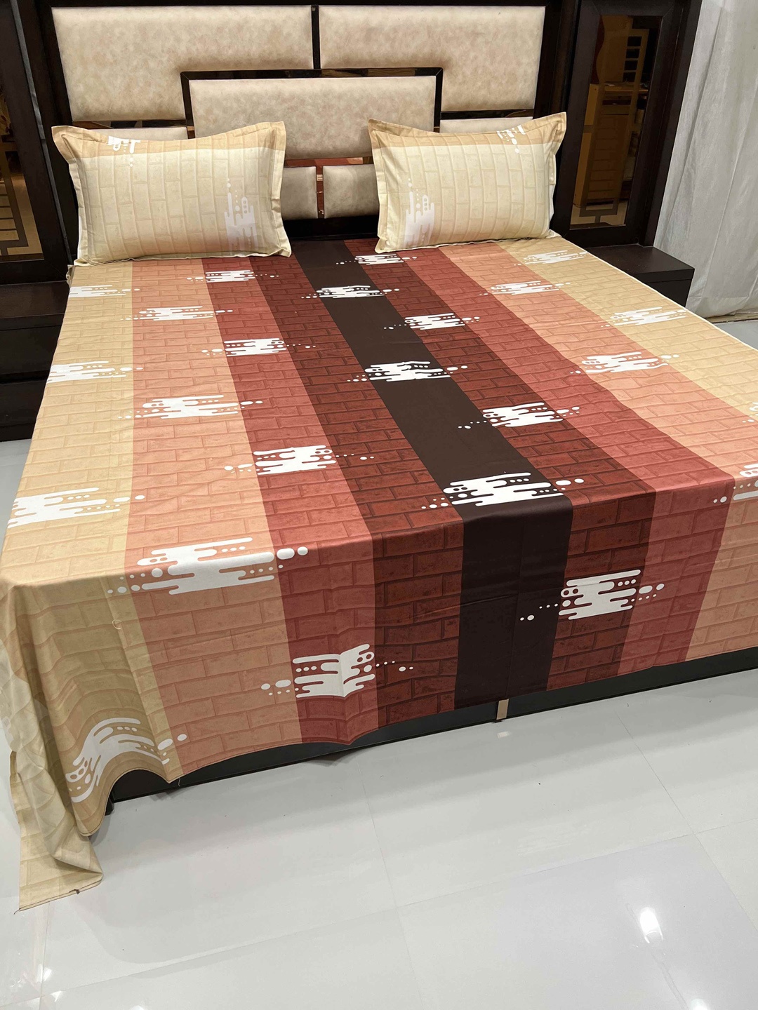 

Pure Decor Unisex Peach Bedsheets