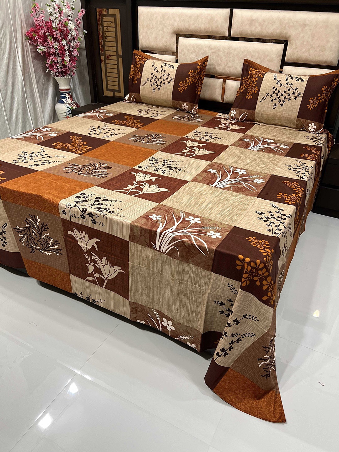 

Pure Decor Unisex Brown Bedsheets