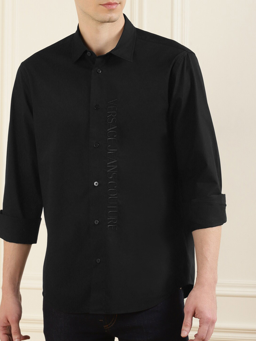 

Versace Jeans Couture Men Black Casual Shirt