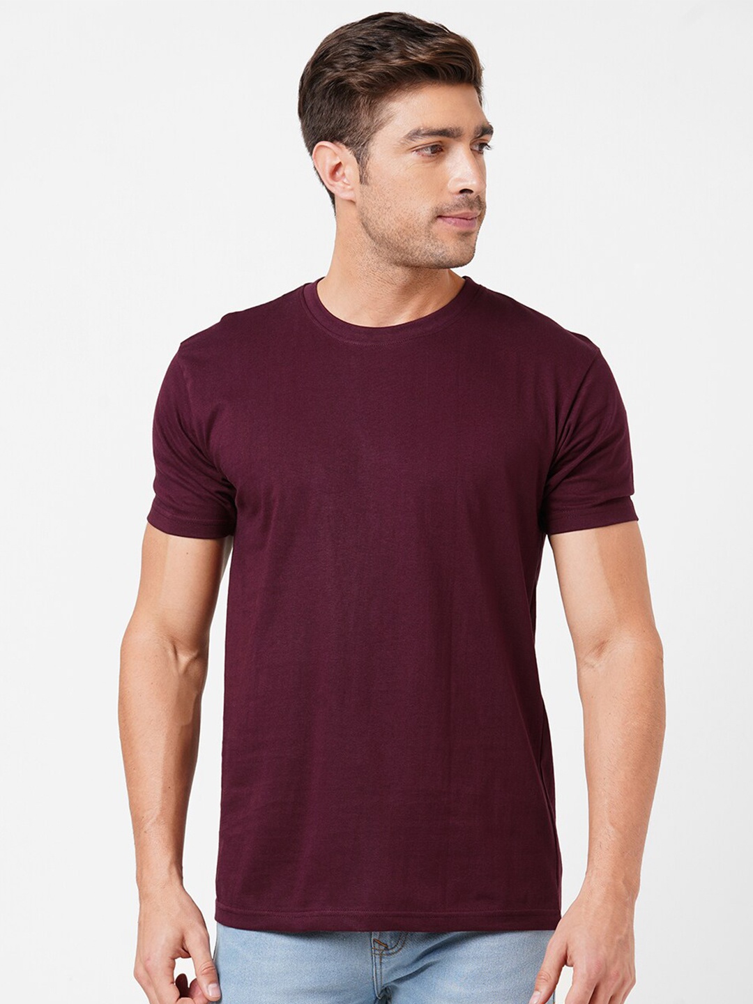 

LBEE Men Maroon T-shirt