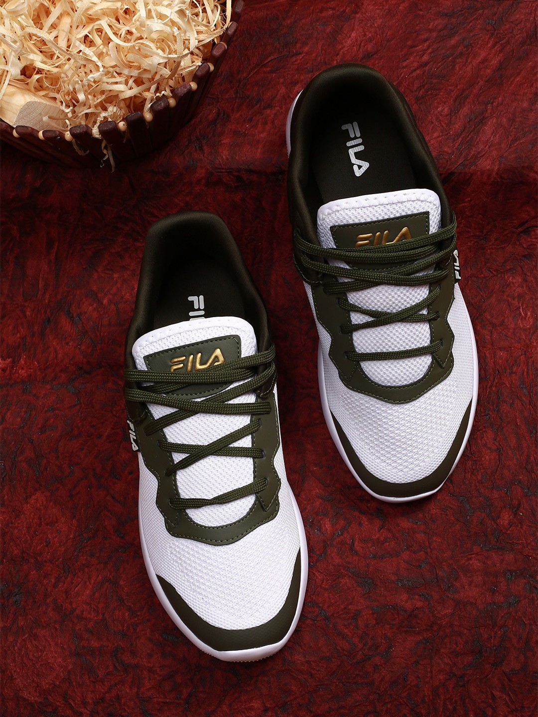 

FILA Men White Printed PU DECORA Sneakers
