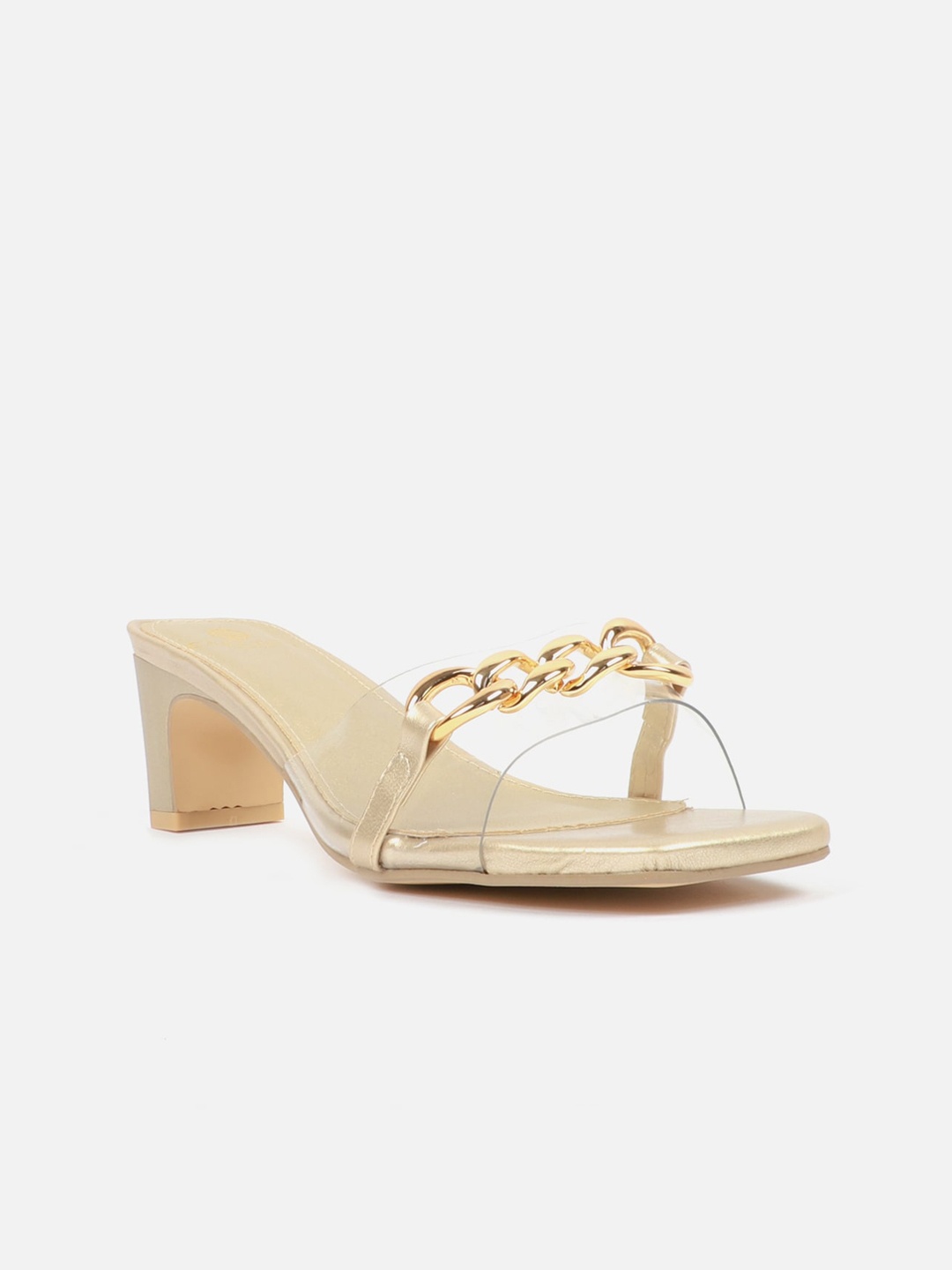 

Carlton London Gold-Toned Block Sandals