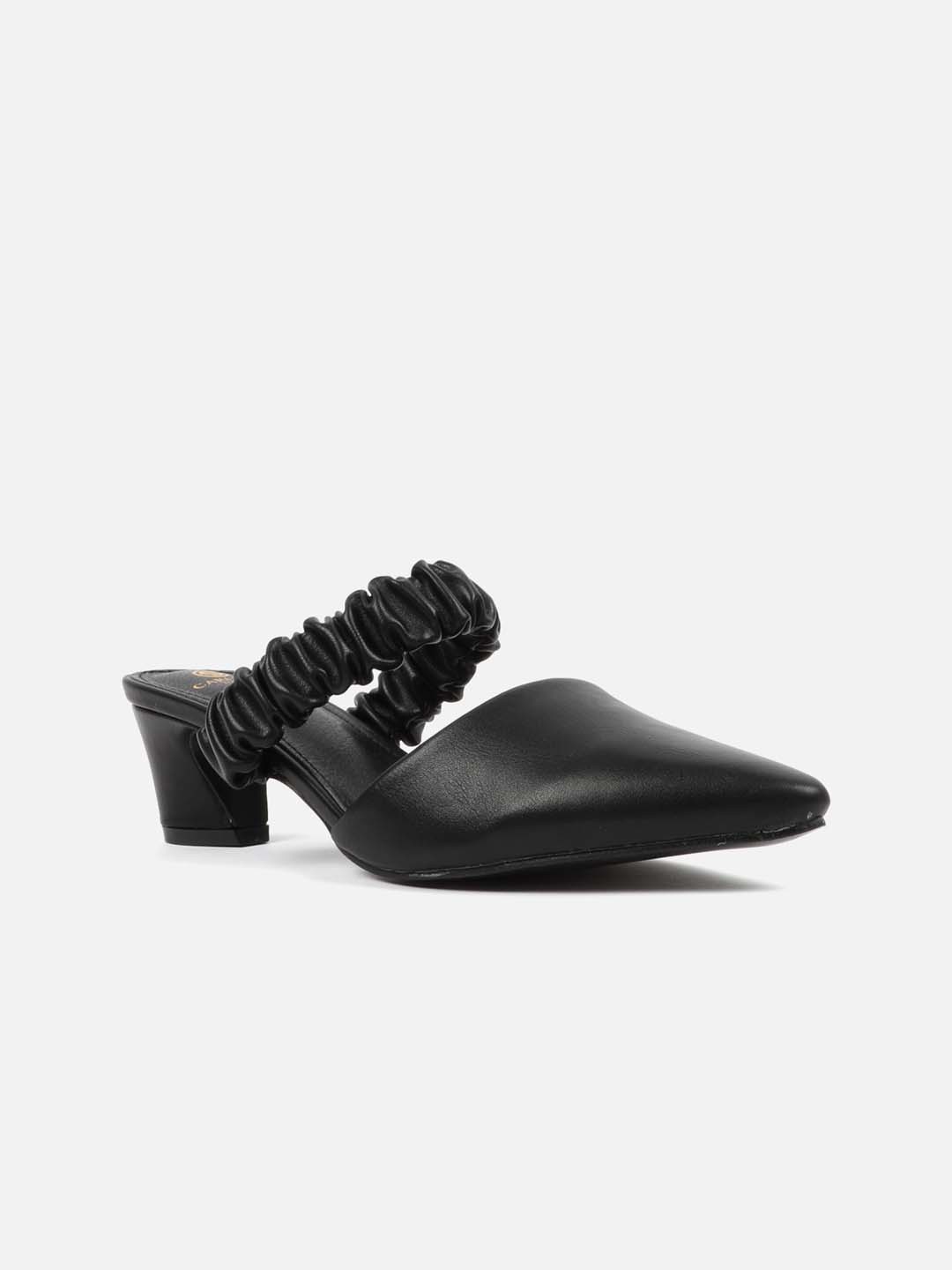 

Carlton London Black Block Pumps with Buckles