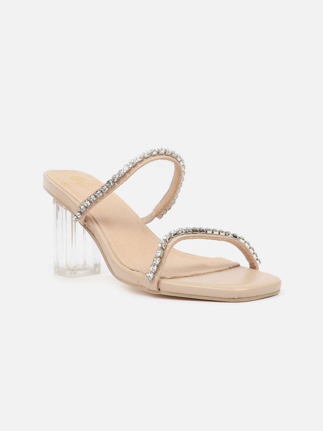 

Carlton London Nude-Coloured Block Sandals