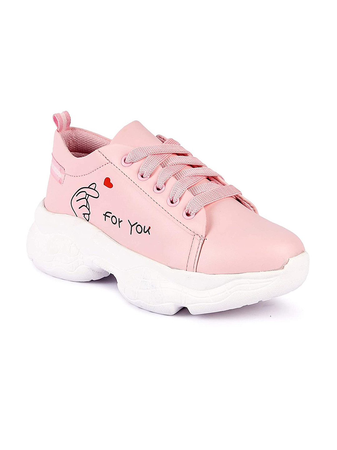 

BEONZA Women Pink Sneakers