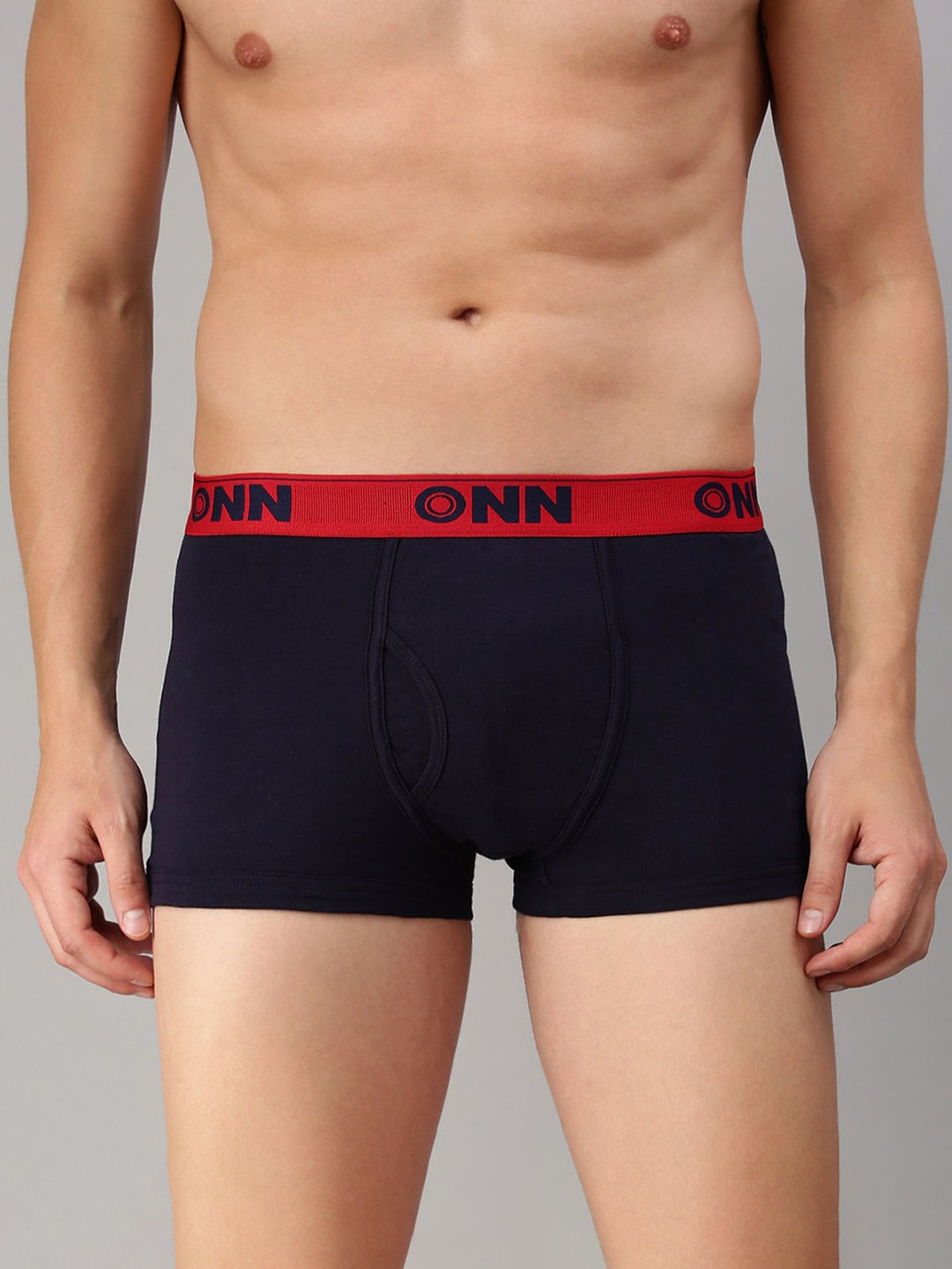 

ONN Men Pack Of 3 Navy Blue Solid Trunk ONN_254_NB_3PC