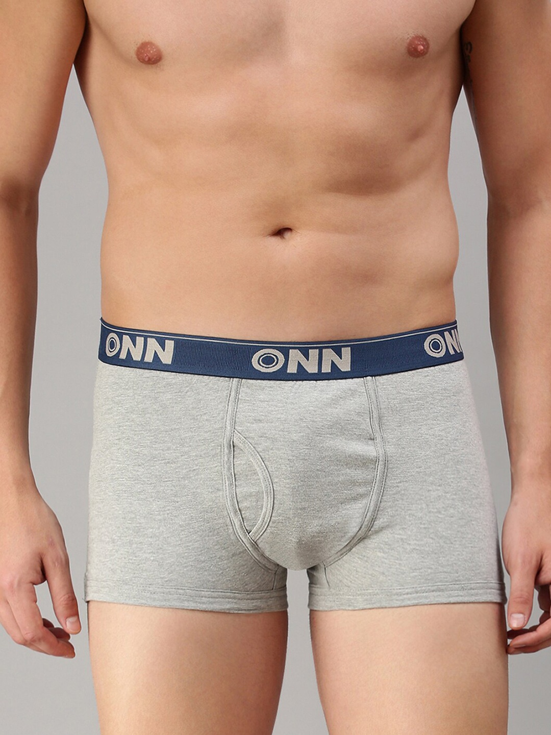 

ONN Men Pack Of 2 Grey Melange Solid Trunks ONN_254_GM