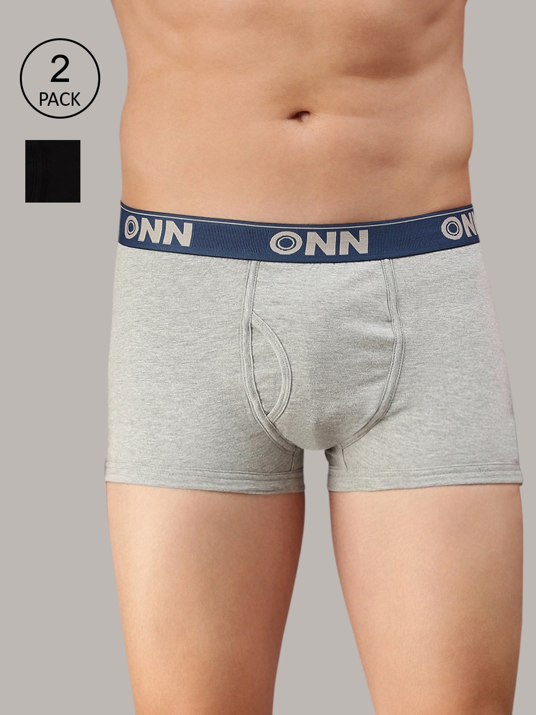 

ONN Men Pack Of 3 Solid Trunk ONN_254_BLK_NB_GM_3PC, Black
