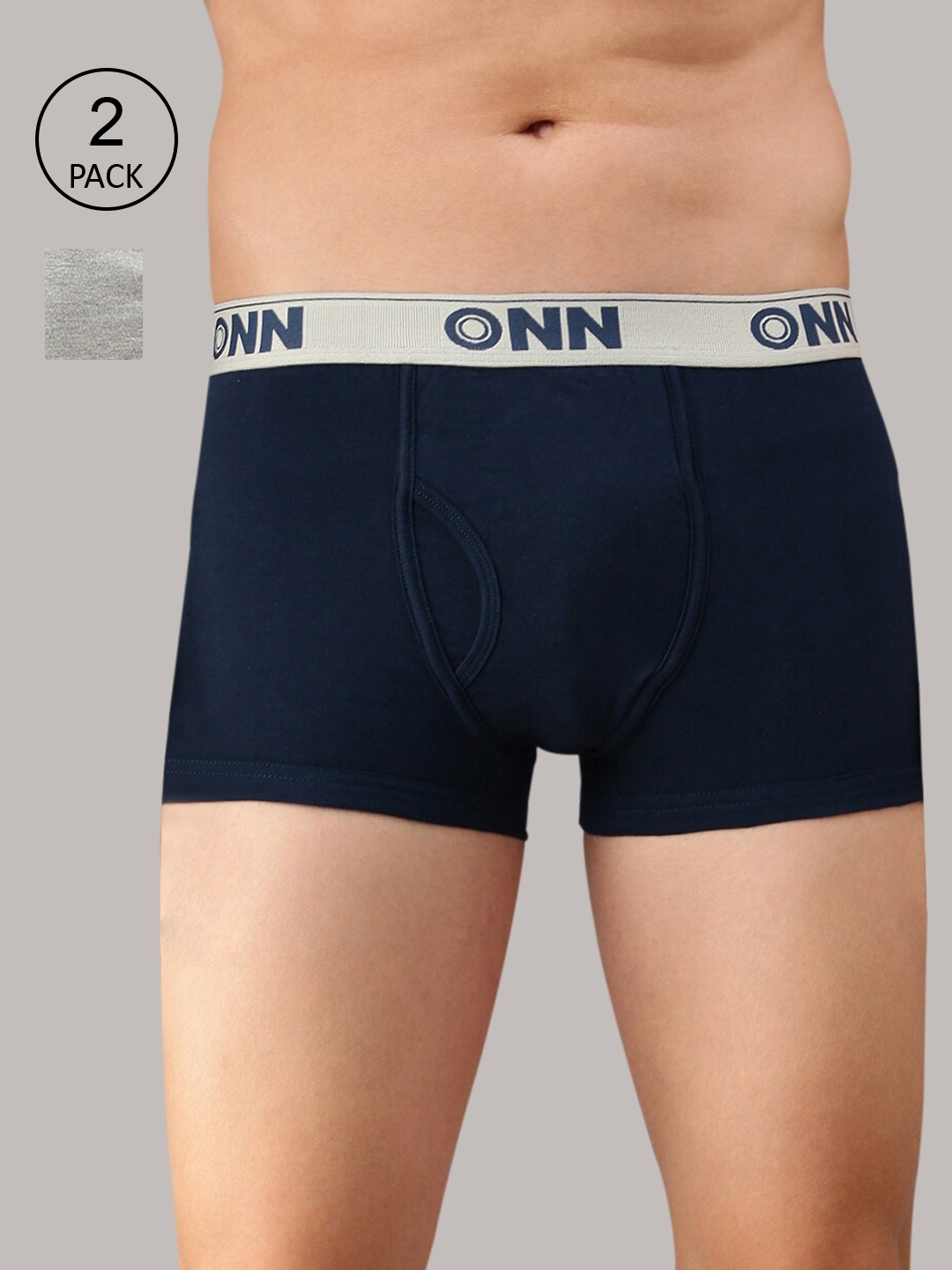 

ONN Men Pack Of 2 Solid Trunks ONN_254_AFBLU_GM_2PC, Blue