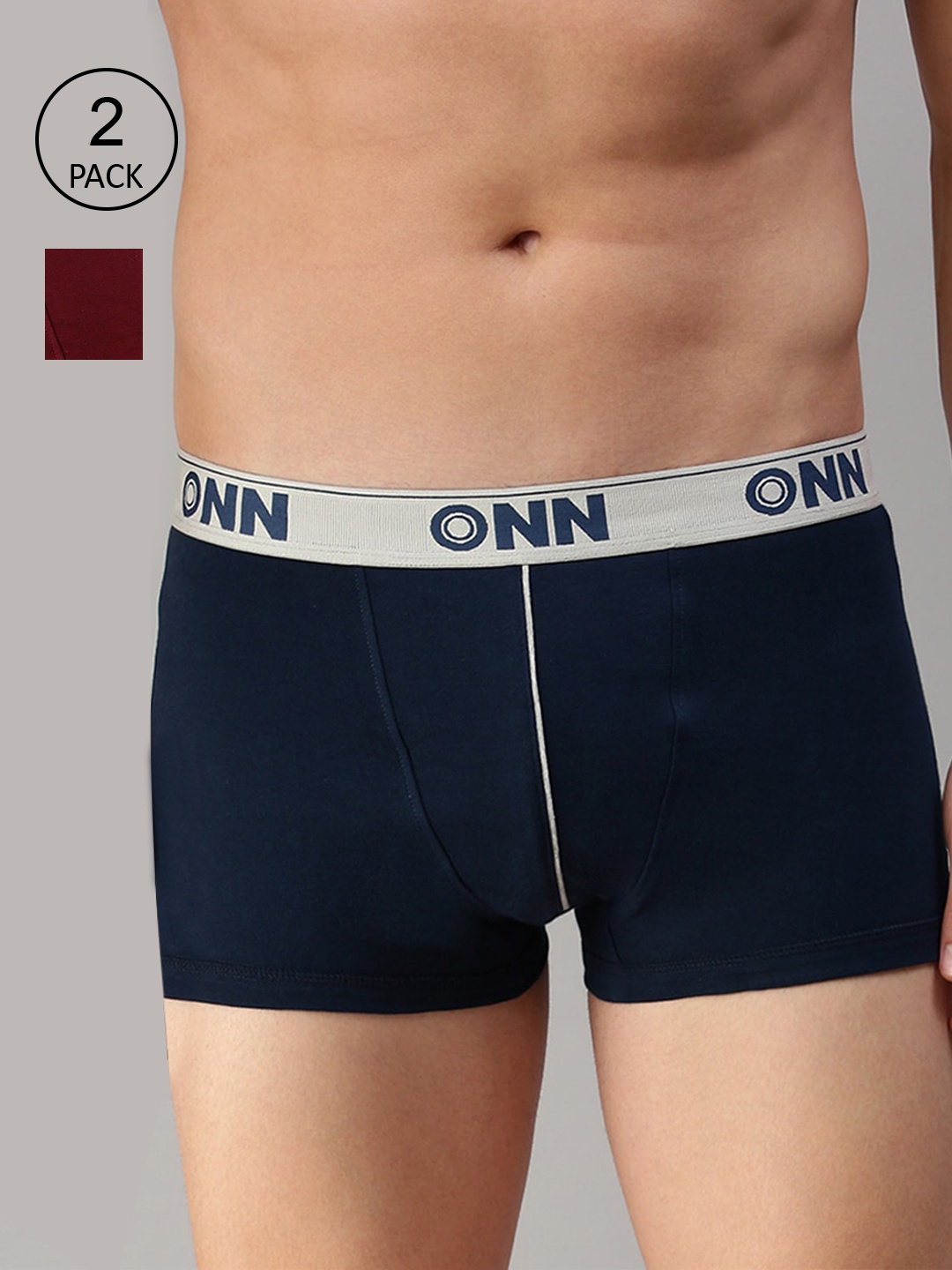 

ONN Men Pack Of 2 Solid Trunks ONN_253_AFBLU_MN_2PC, Blue