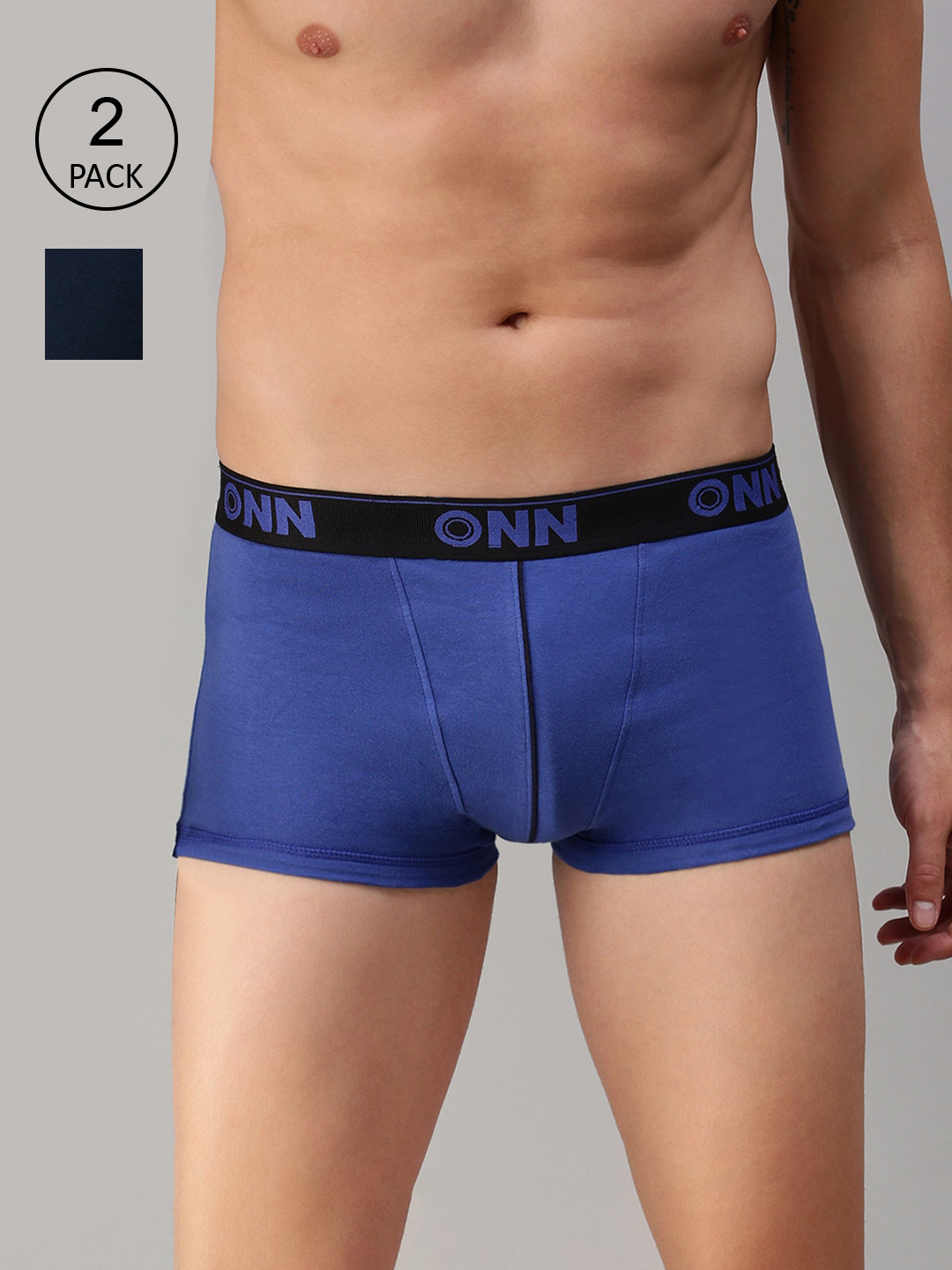 

ONN Men Pack Of 2 Blue & Royal Blue Solid Trunk ONN_253_AFBLU_RBU_2PC